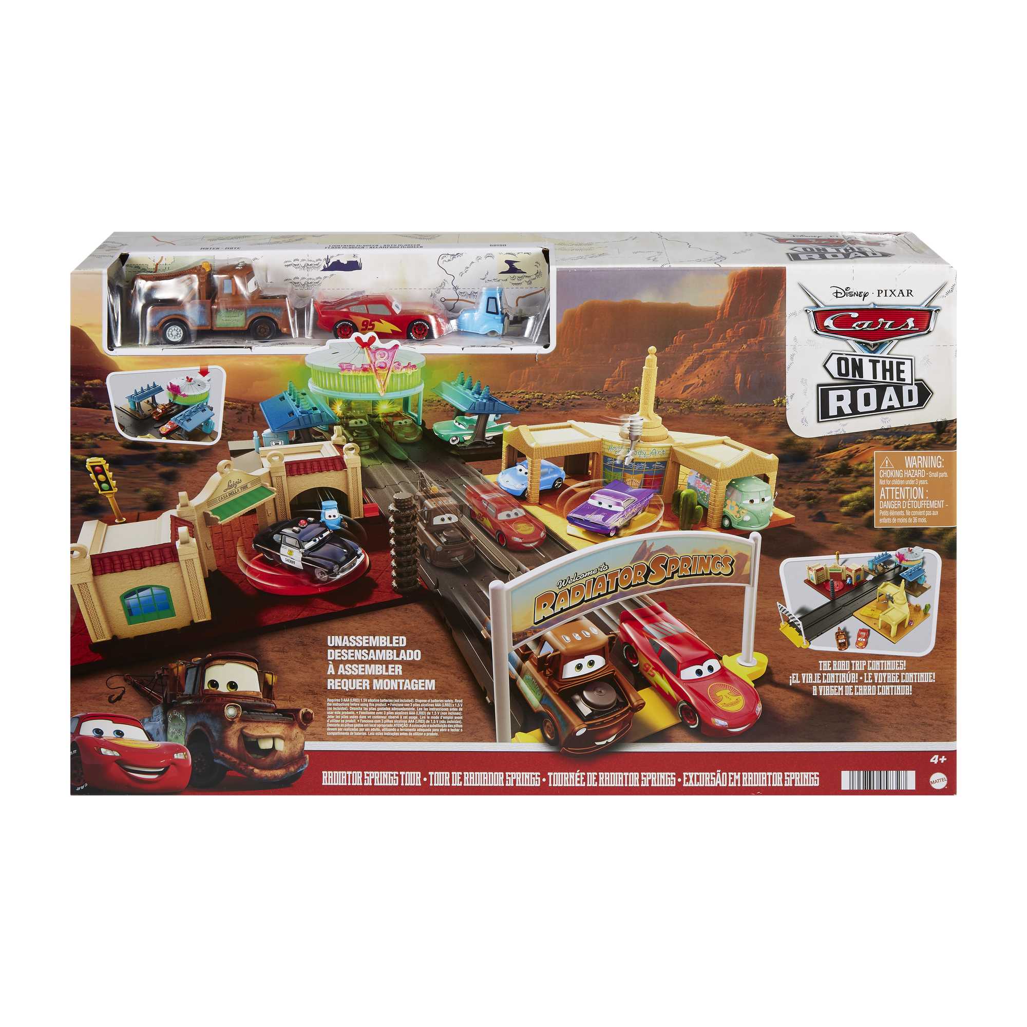 Disney And Pixar Cars On The Road Radiator Springs Tour Playset. 2 Toy Cars - Image 6