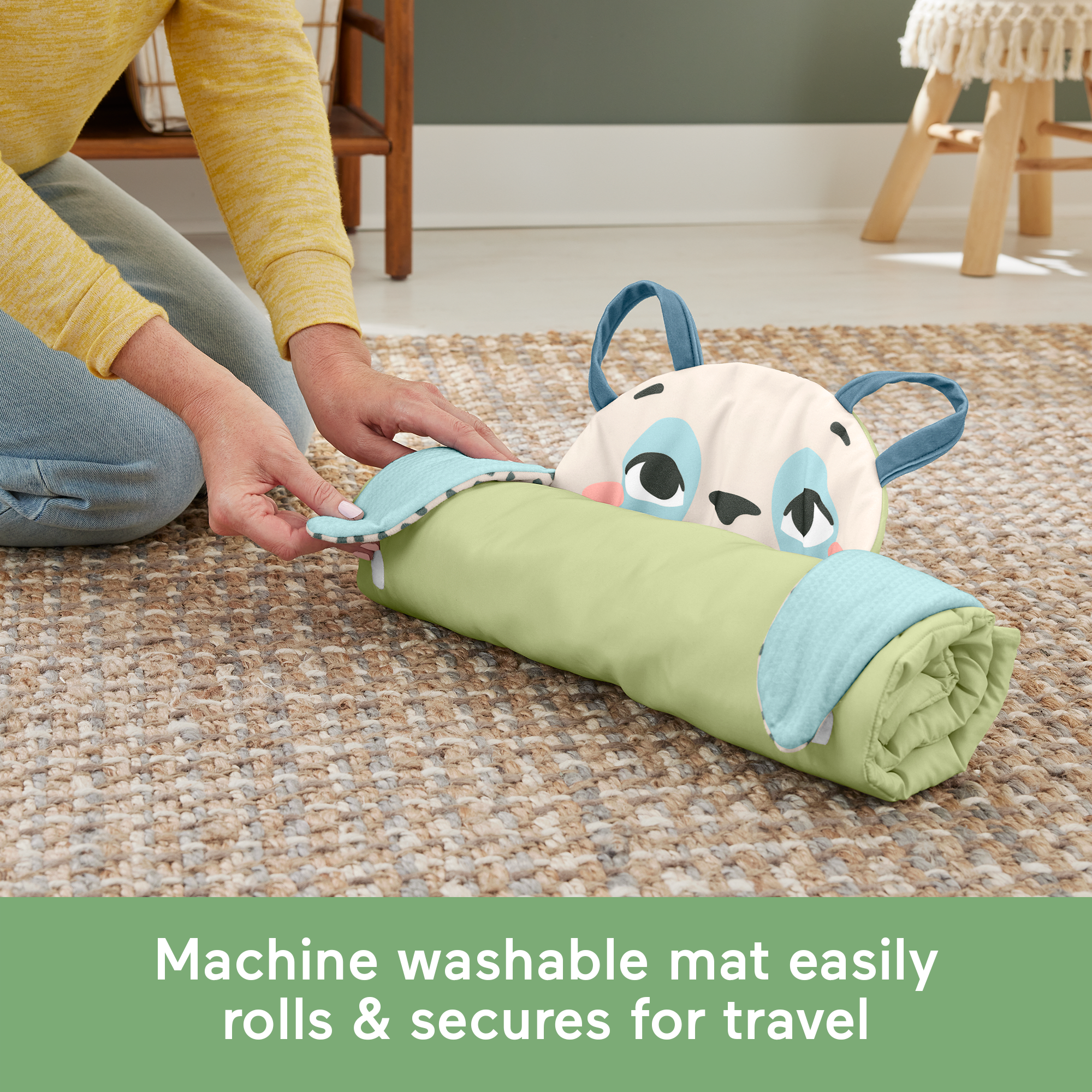 Fisher-Price Planet Friends Roly-Poly Panda Baby Activity Play Mat With 2 Toys - Image 5