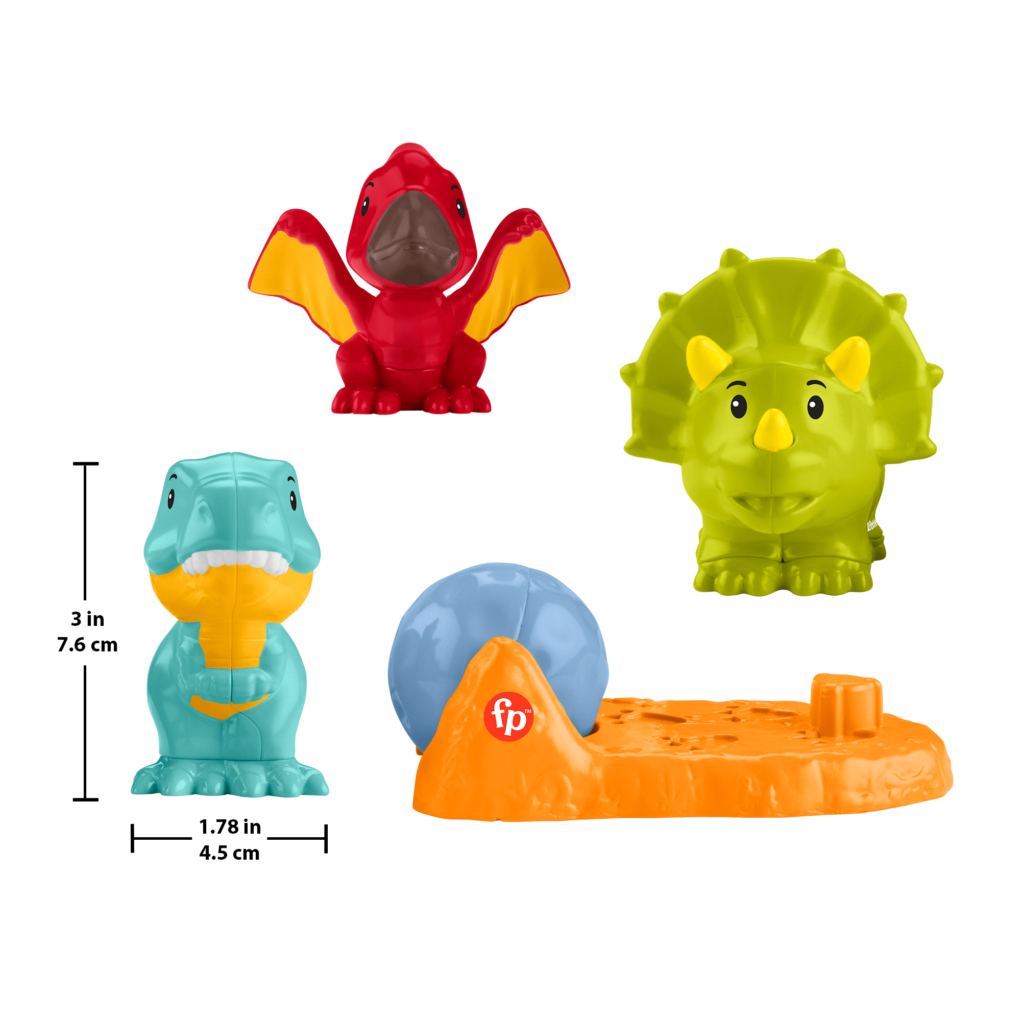 Fisher-Price Little People Friendly Dinosaur Figure Pack Toddler Toy. 4 Pieces - Image 5