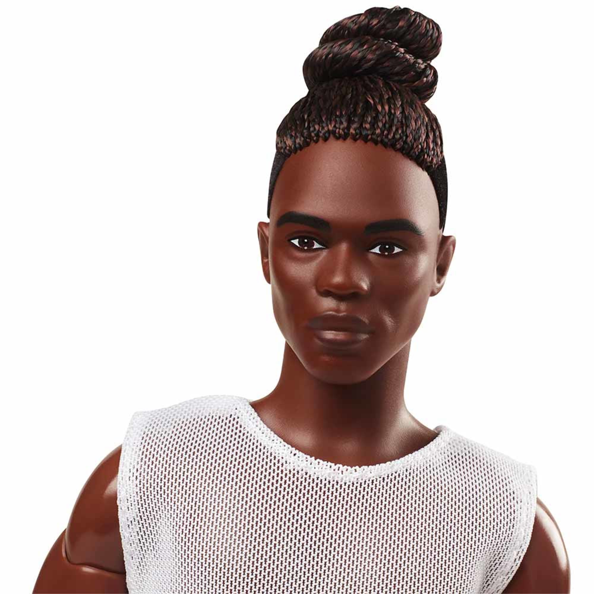 Barbie Looks Ken Doll (Brunette with Braids & Bun Hairstyle) - Image 10
