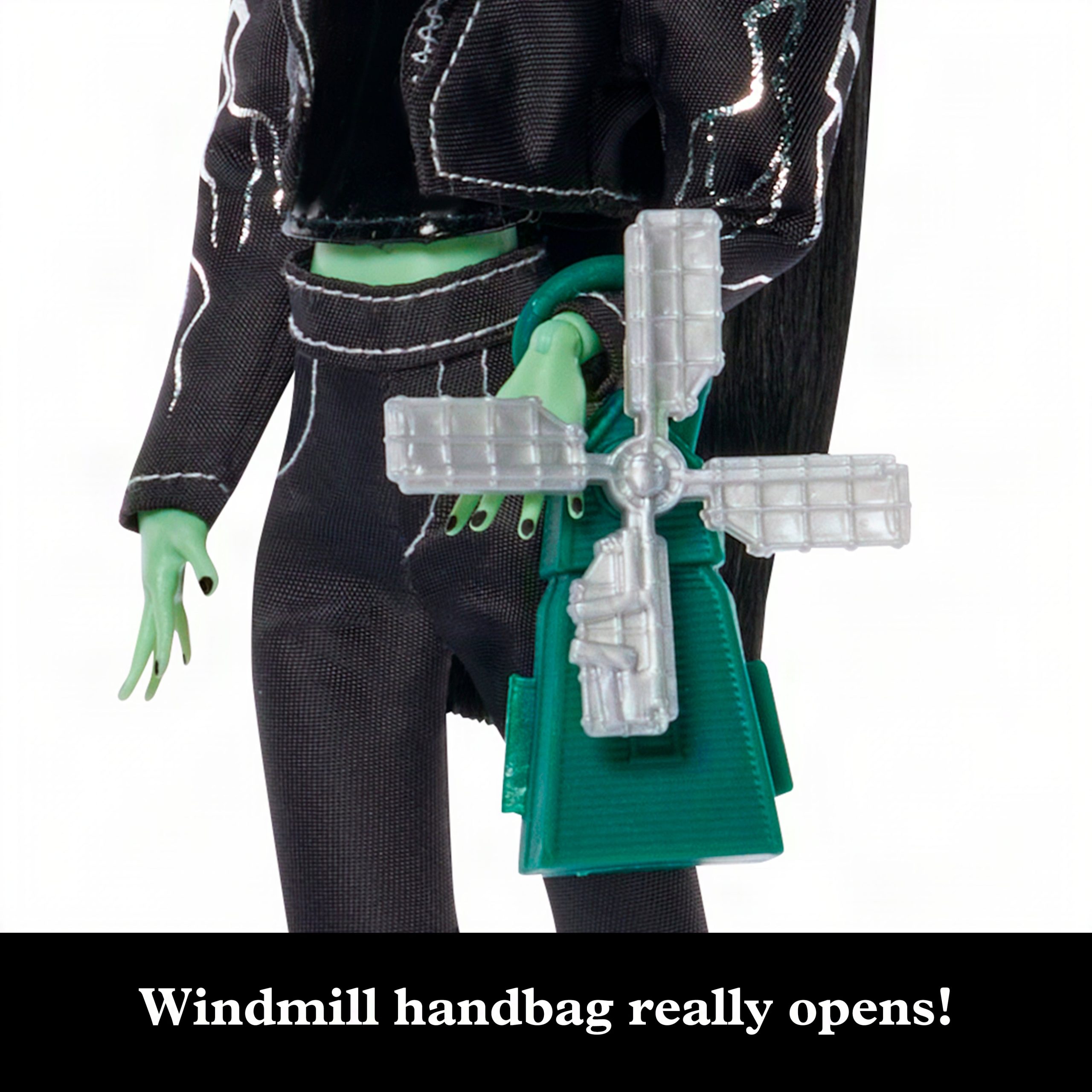 Monster High X Universal Monsters Frankenstein Collector Doll With Black Clothes & Windmill Purse - Image 4