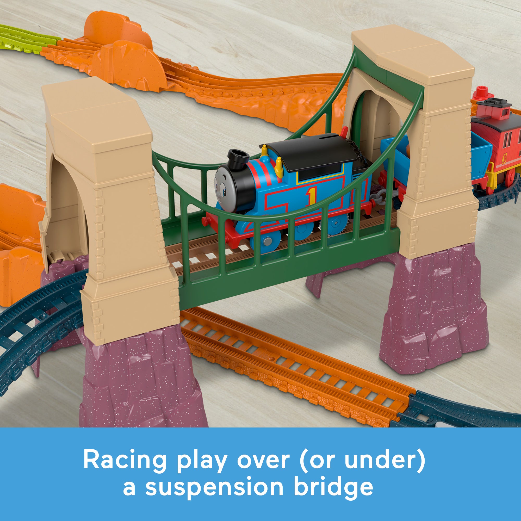 Thomas & Friends Adventures With Thomas & Brake Car Bruno Motorized Toy Train & Track Set For Kids - Image 4