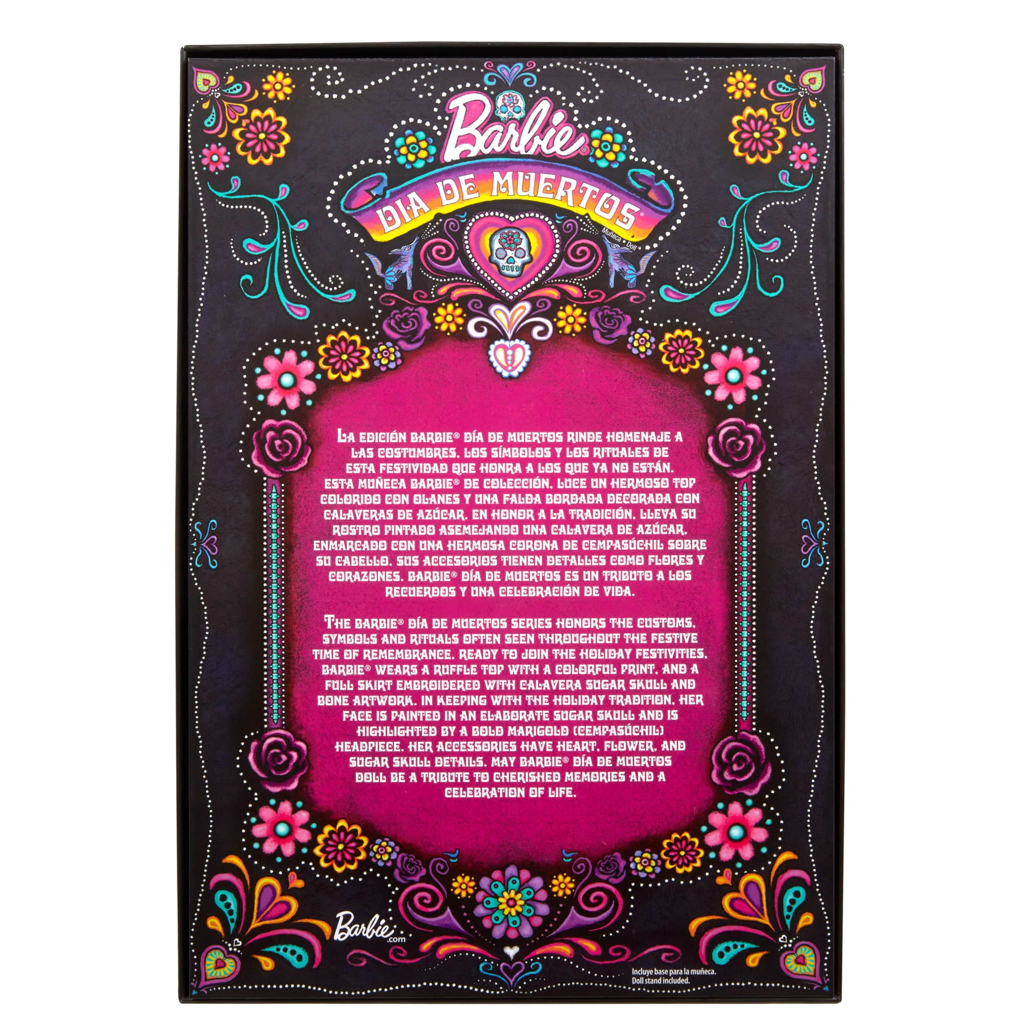 Barbie Signature Día De Muertos 2024 Collectible Doll in Ruffled Black Gown - Image 6