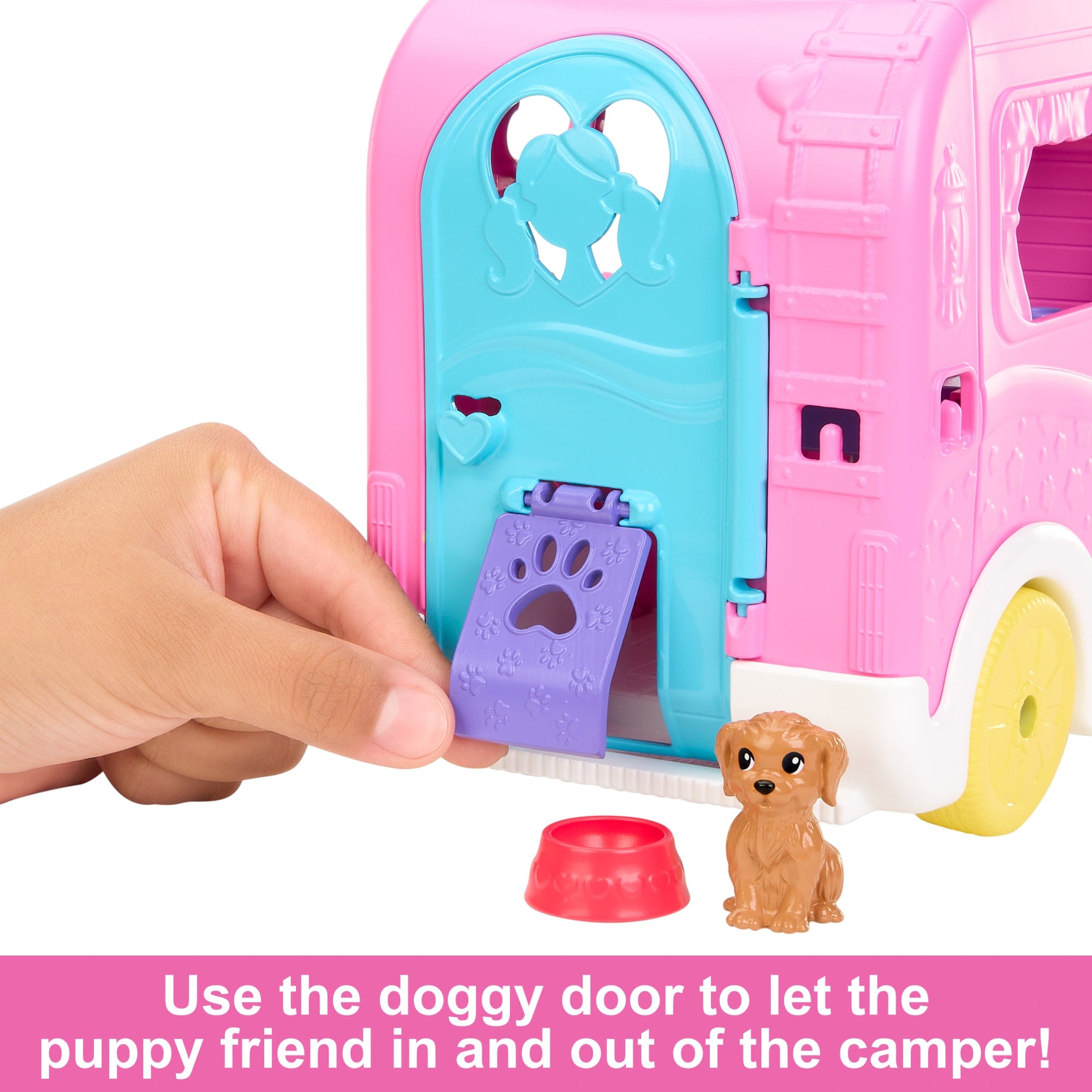 Barbie Chelsea 2-in-1 Camper Playset With Chelsea Small Doll. 2 Pets & 15 Accessories - Image 5