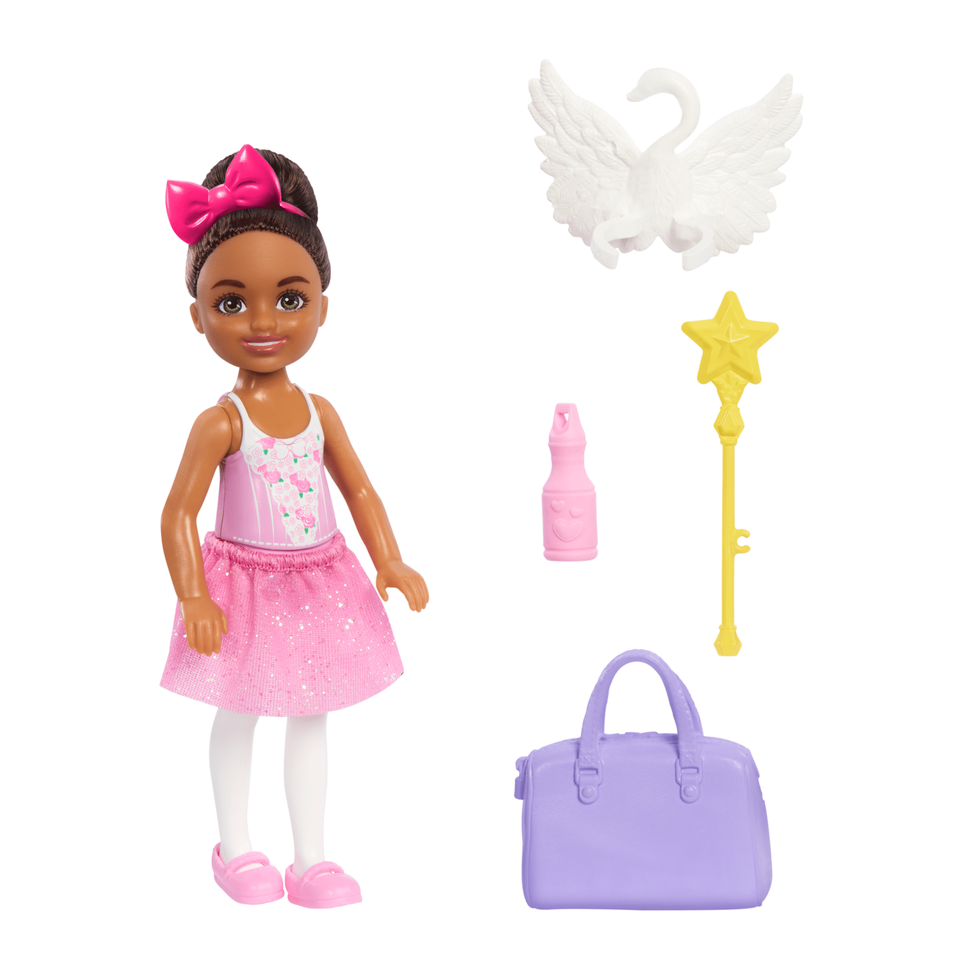 Barbie Chelsea Ballerina Doll & Accessories Set. Career-Themed Brunette Small Doll - Image 2