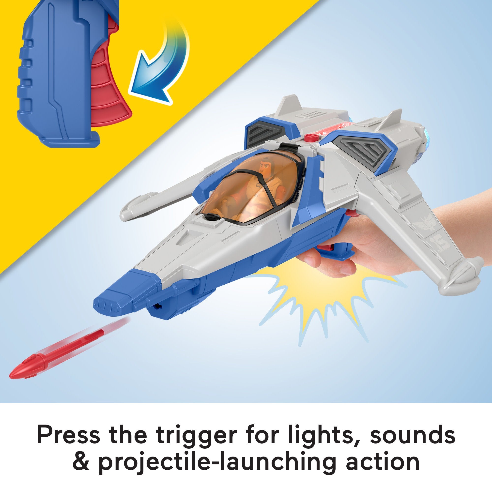 Imaginext Disney And Pixar Lightyear XL-15 Spaceship With Lights & Sounds. Buzz Lightyear Toy - Image 4