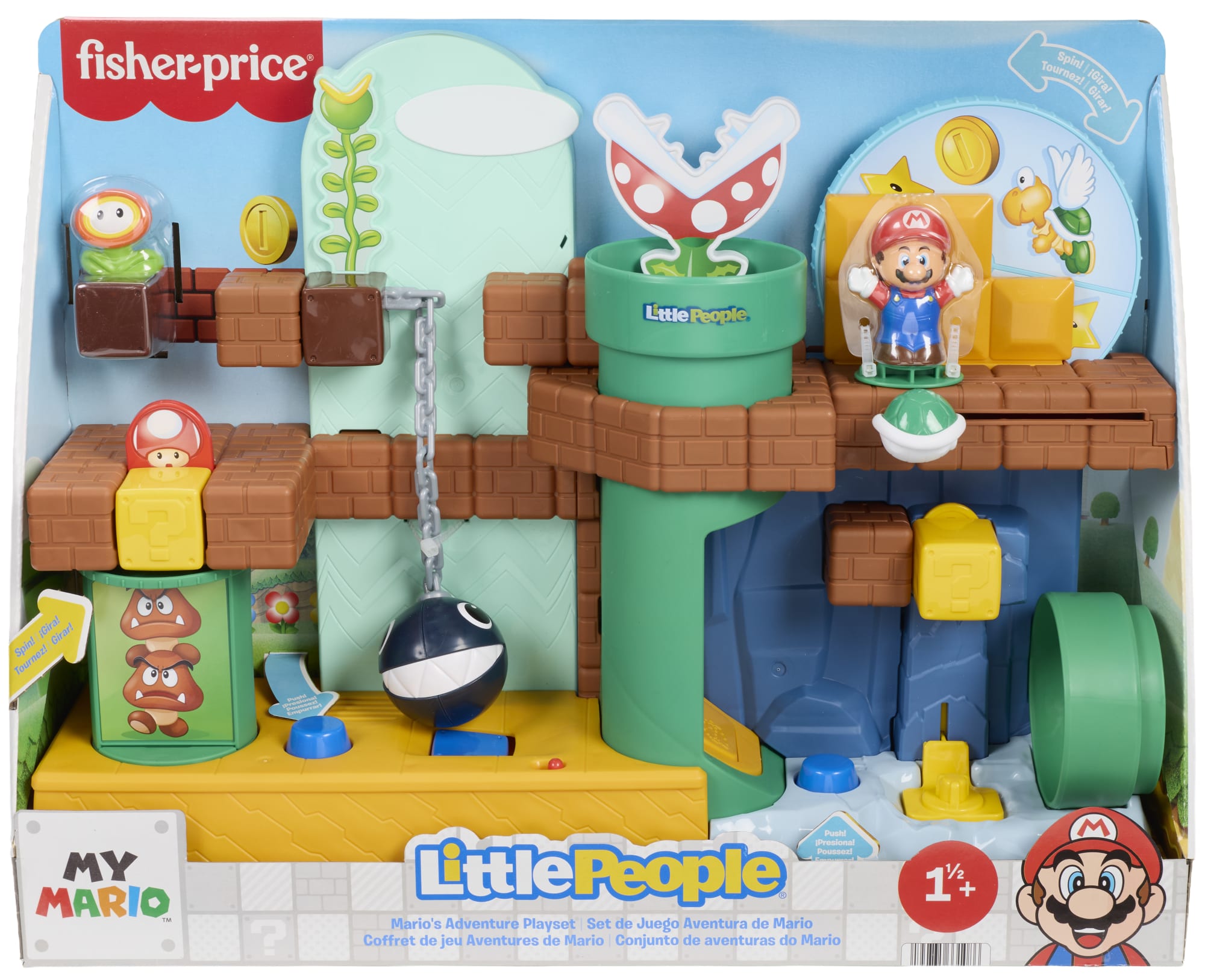 Fisher-Price Little People My Mario Adventure Playset. Musical Toddler Toy With 2 Figures - Image 6
