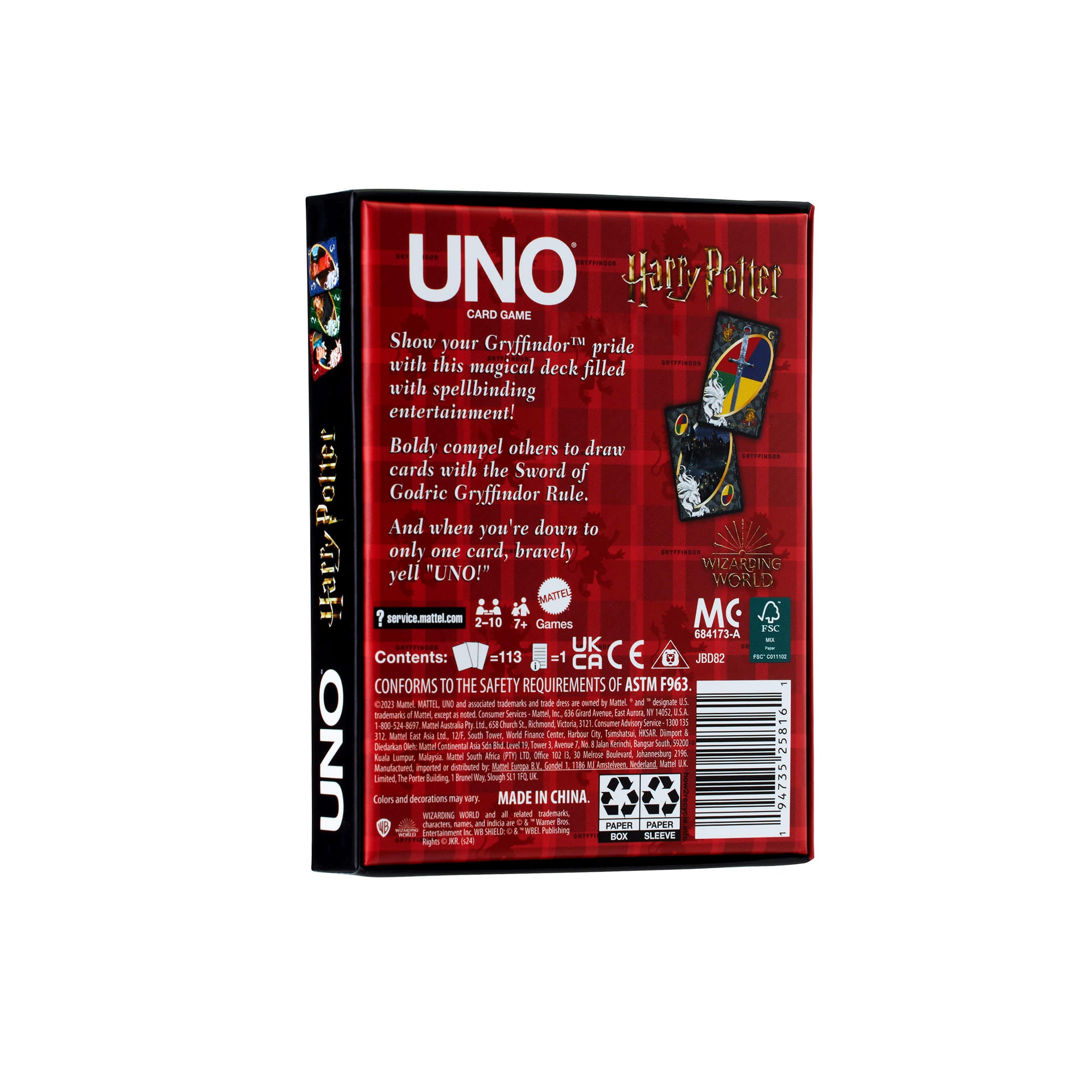 UNO Fandom Harry Potter Gryffindor Game Deck - Image 12