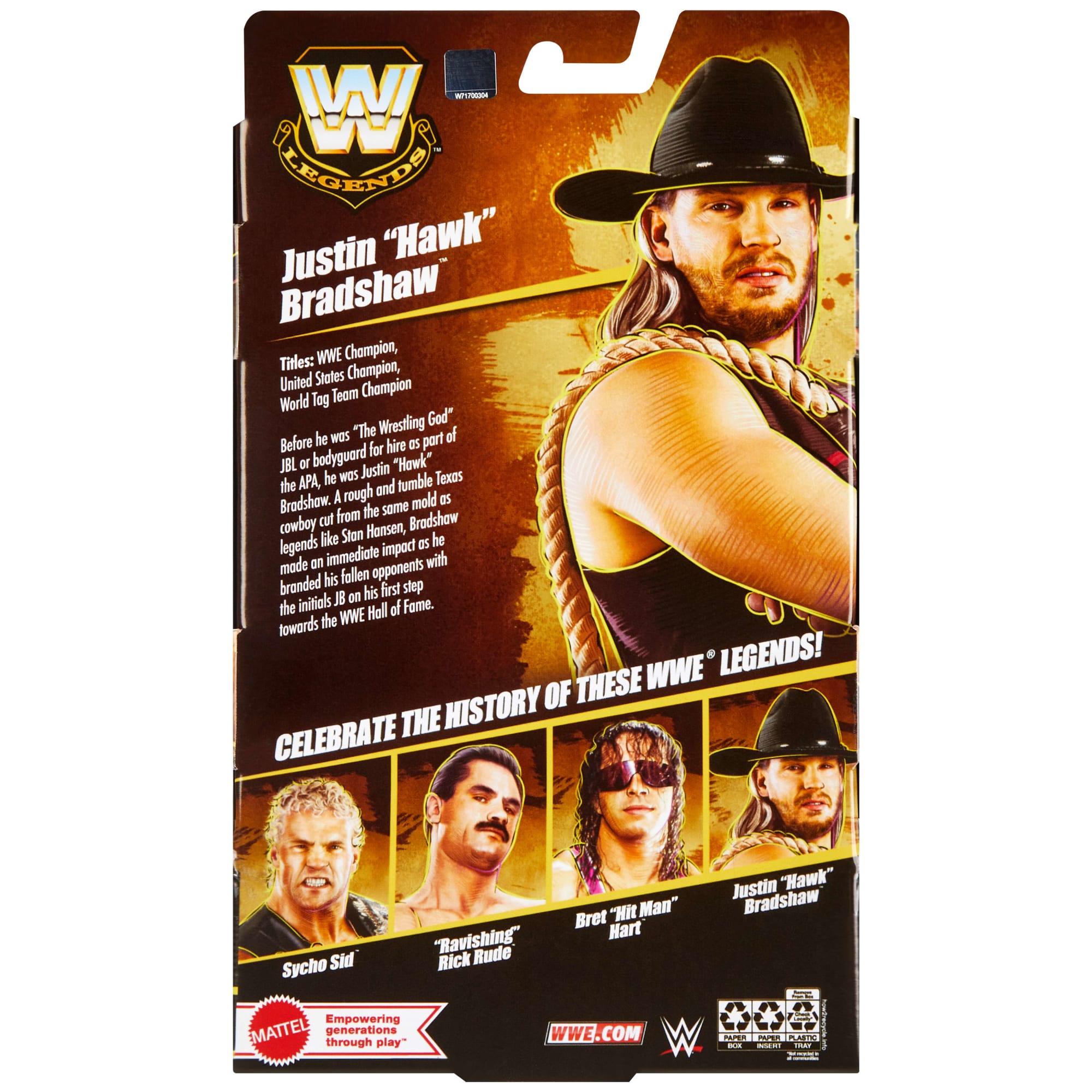 WWE Elite Legends Justin Hawk Bradshaw Action Figure - Image 7