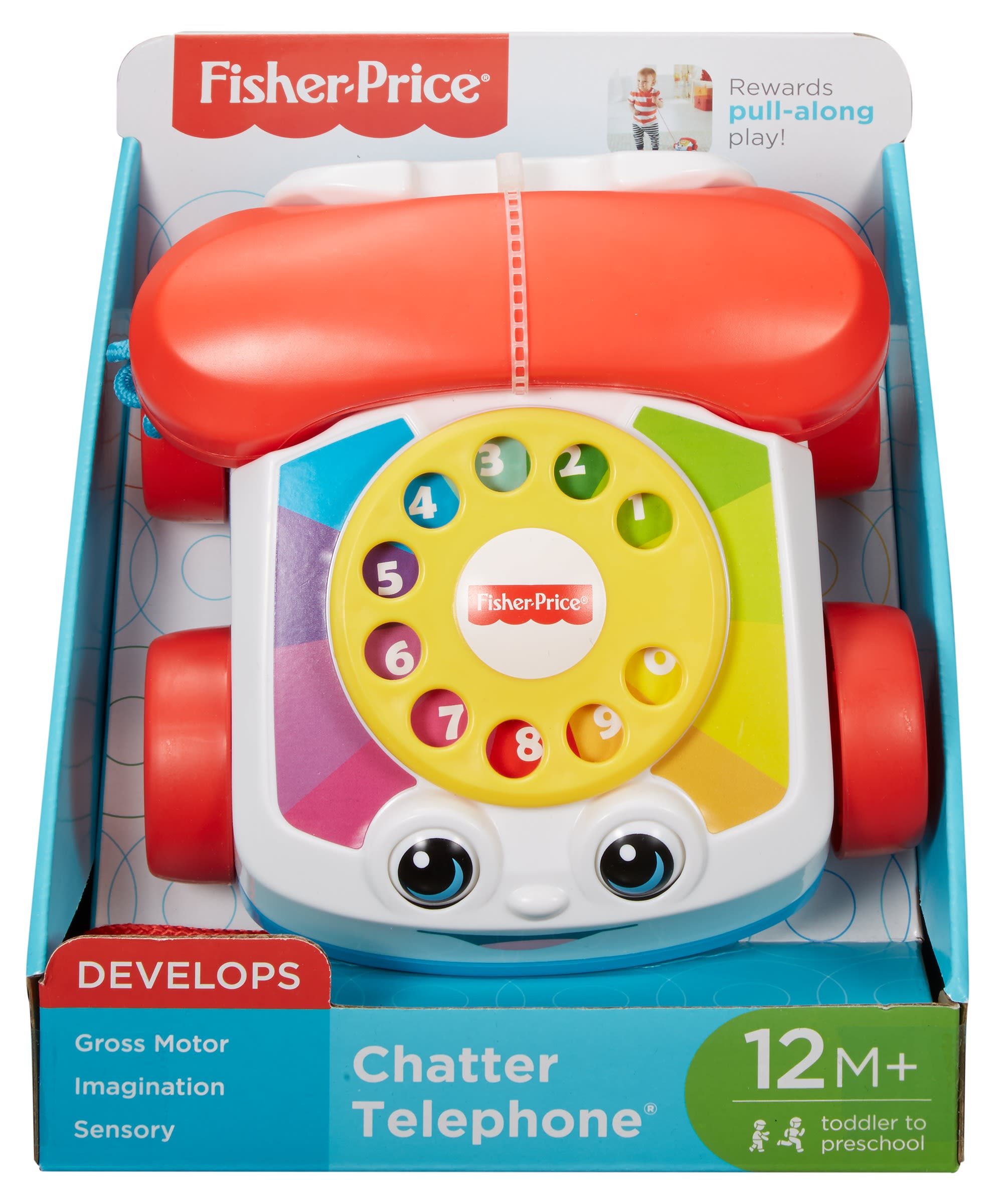 Fisher-Price Chatter Telephone Baby And Toddler Pull Toy Phone With Rotary Dial - Image 6