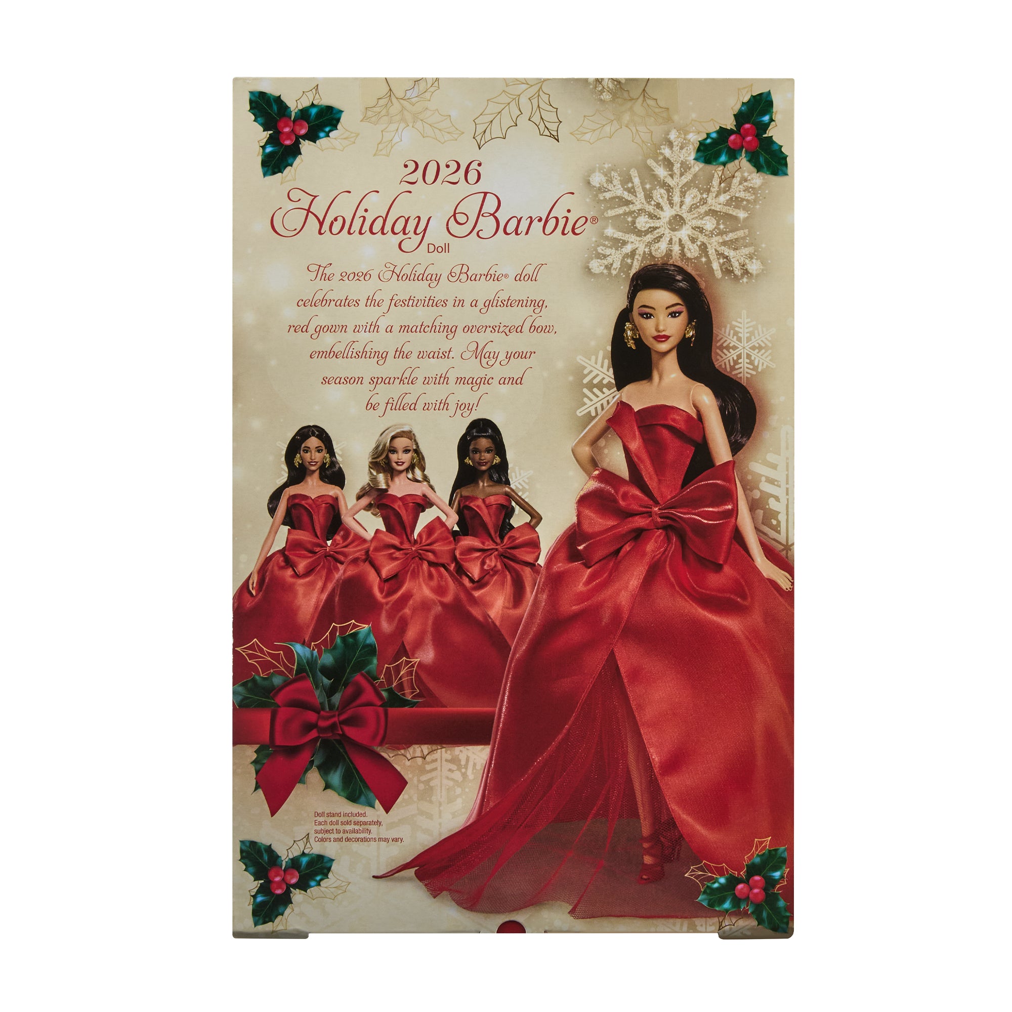 Barbie Signature 2026 Holiday Barbie Doll with Dark Brown Hair - Image 8