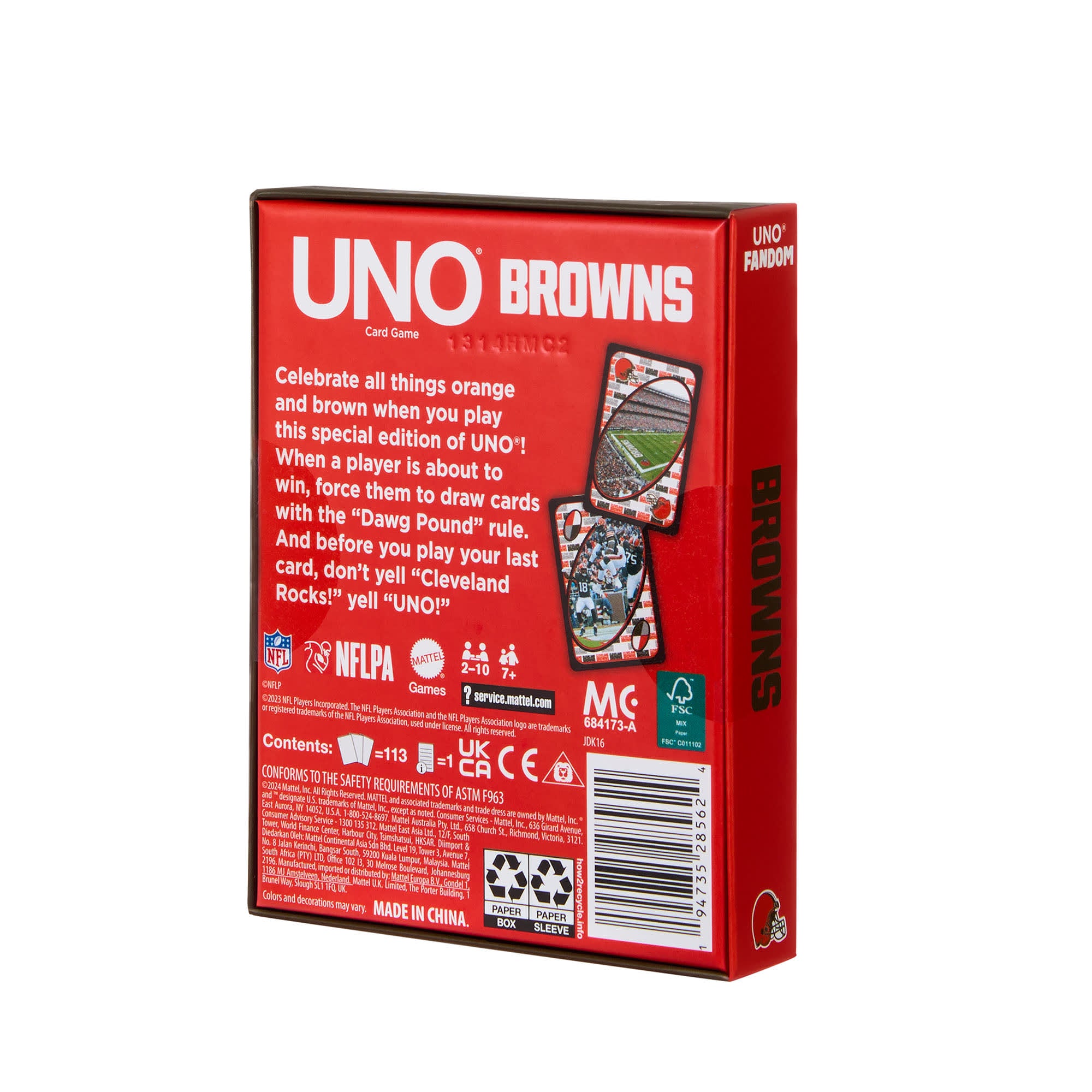 UNO Fandom NFL Cleveland Browns Game Deck - Image 8