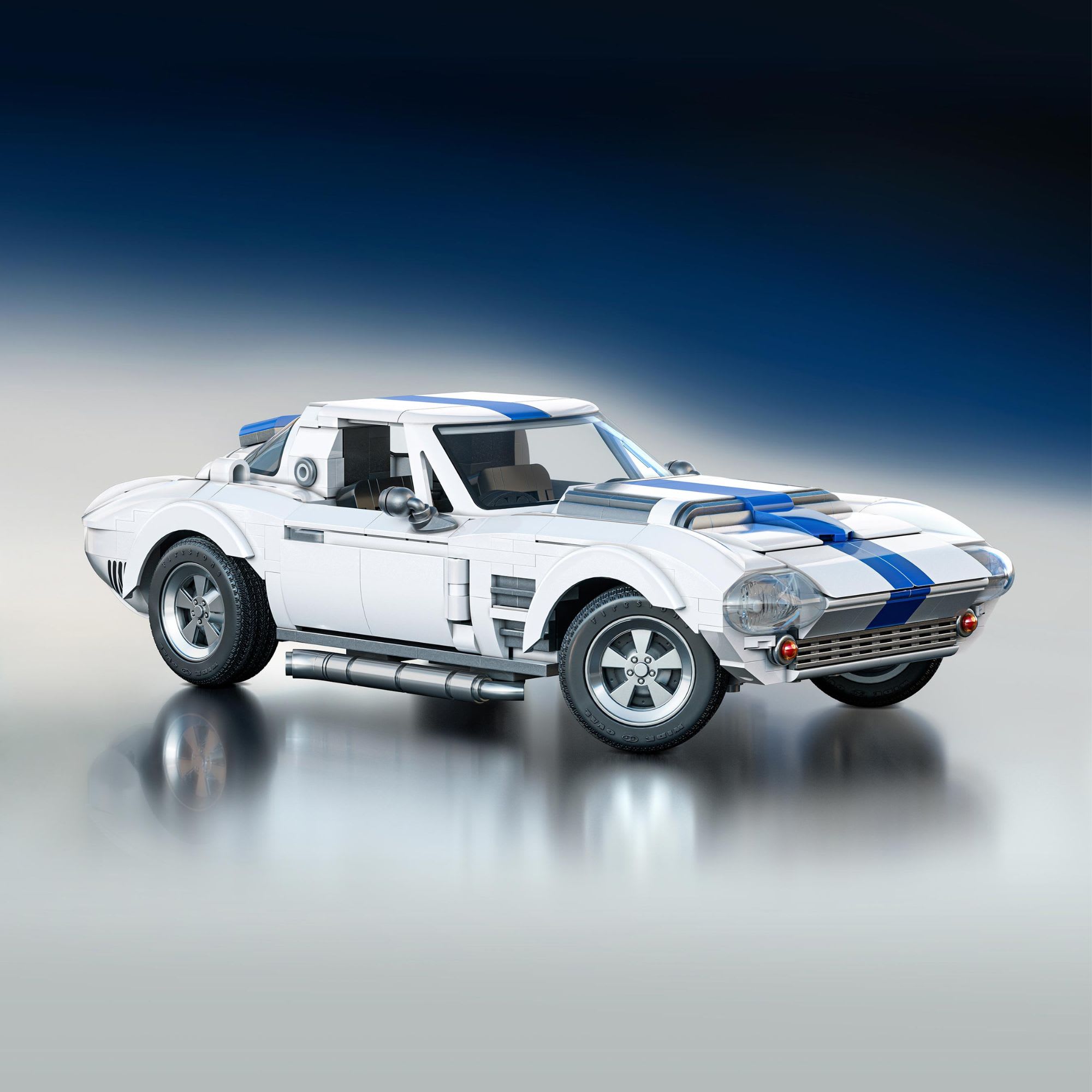 Mattel Brick Shop Hot Wheels Corvette Grand Sport Building Set - Image 10