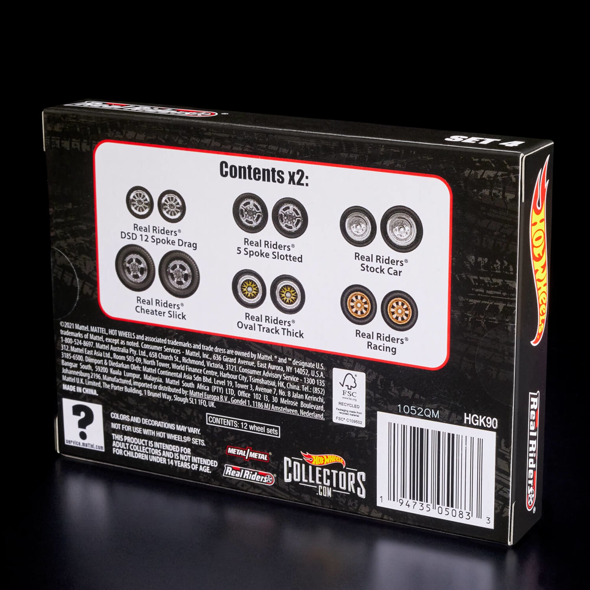 Hot Wheels RLC Exclusive Real Riders Wheels Pack – Set 4 - Image 3
