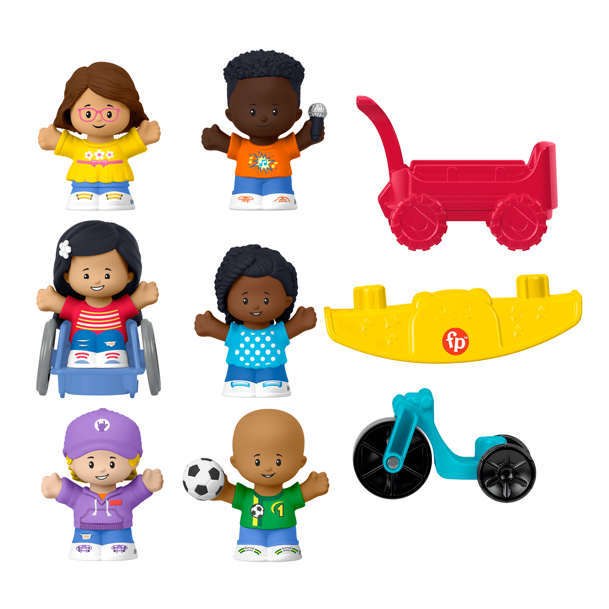 Fisher-Price Little People Play For All Figure And Accessory Pack For Toddlers. 9 Pieces - Image 7
