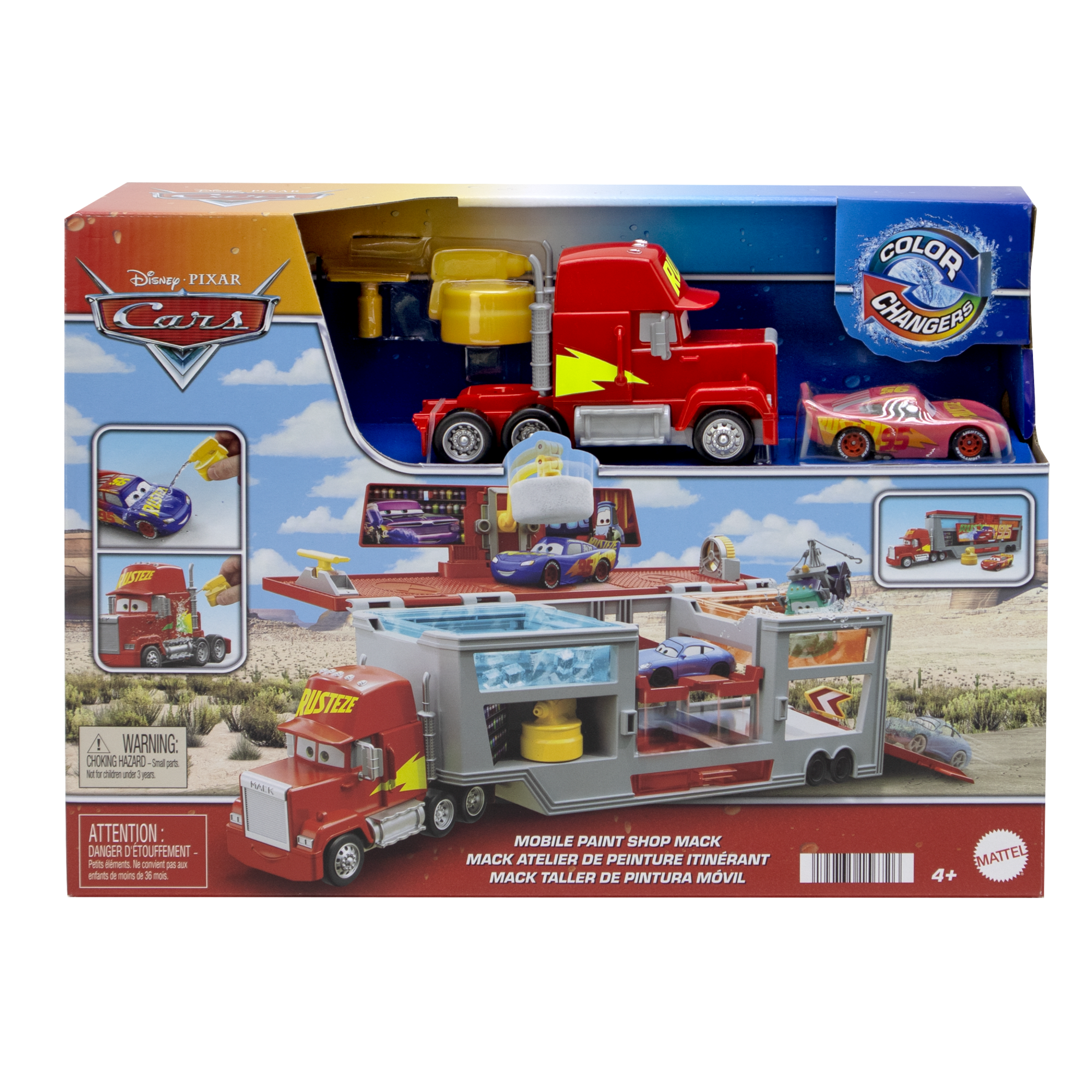 Disney And Pixar Cars Color Changers Mobile Paint Shop Mack Playset With 1 Toy Car & Accessories - Image 6