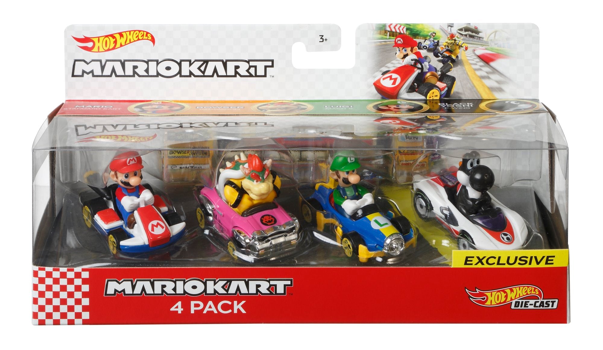 Hot Wheels Mario Kart Characters and Die-Cast Kart Vehicles. Set of 4 - Image 3