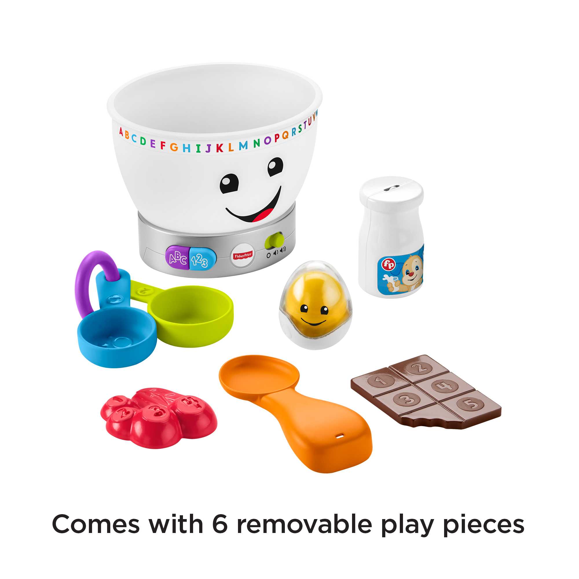 Fisher-Price Mixing Bowl Learning Toy With Lights Music And Pretend Food. Baby And Toddler Toy - Image 5