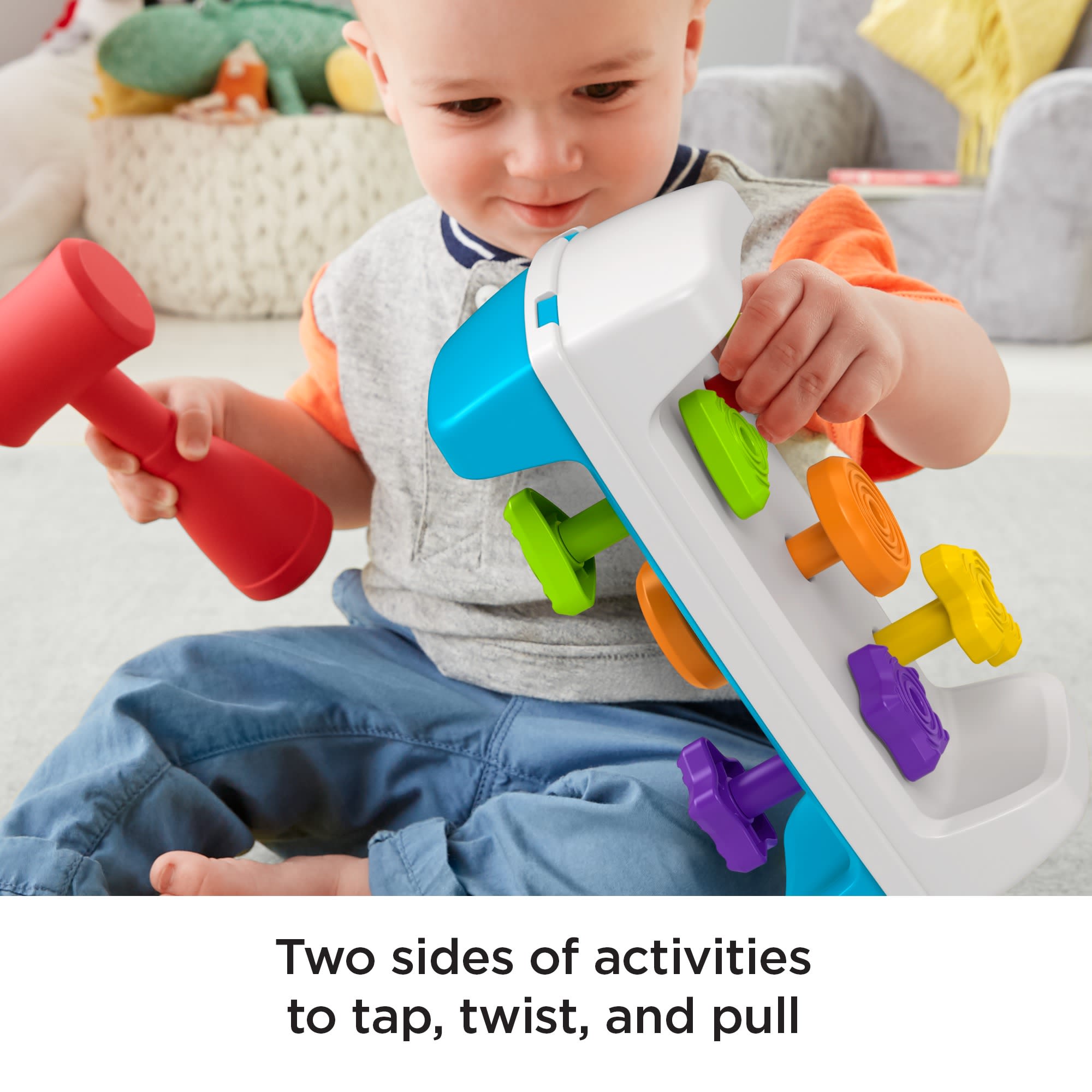 Fisher-Price Tap & Turn Bench. Double-Sided infant & Toddler Toy - Image 3