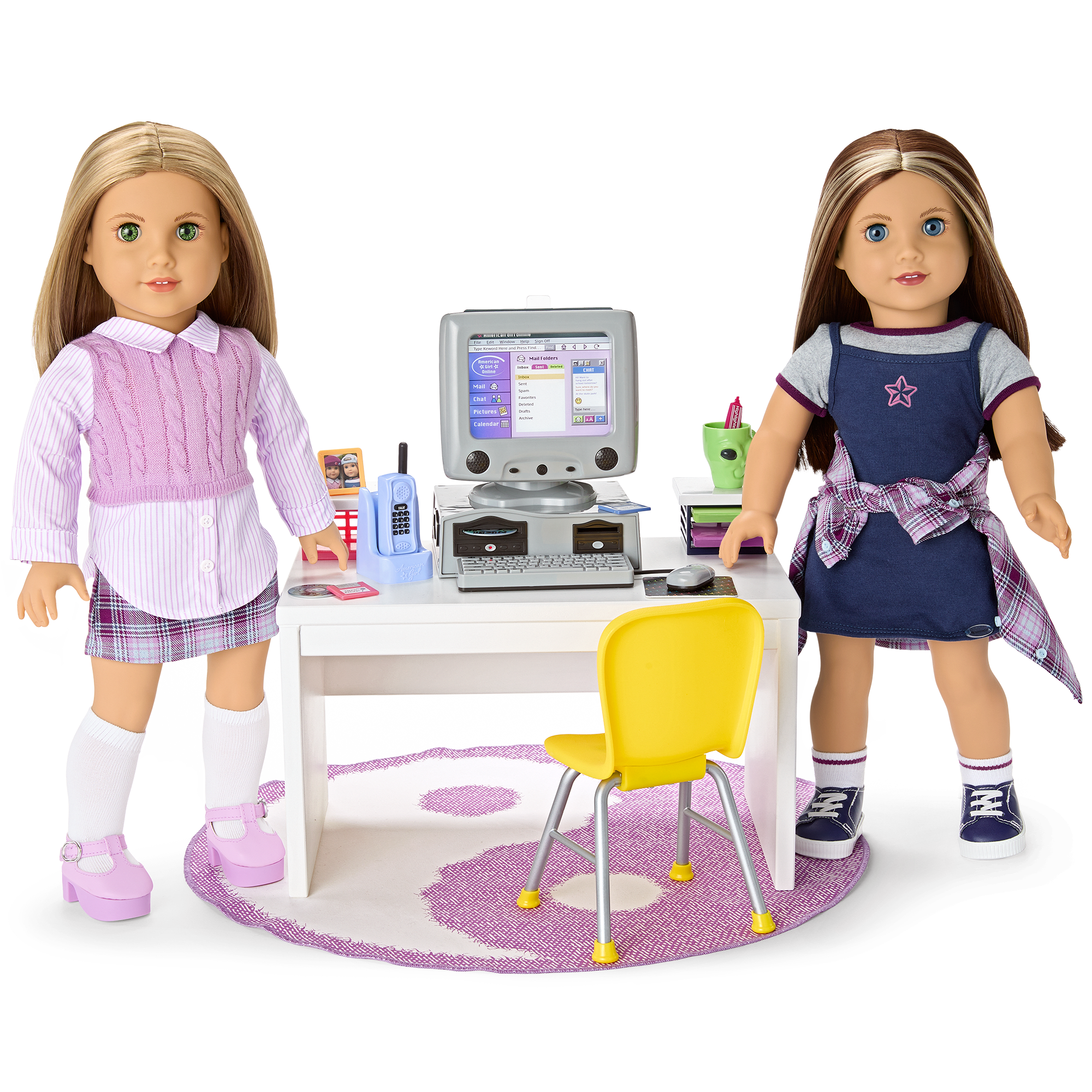 Isabel™ & Nicki's™ Computer & Desk Set for 18-inch Dolls (Historical Characters) - Image 2