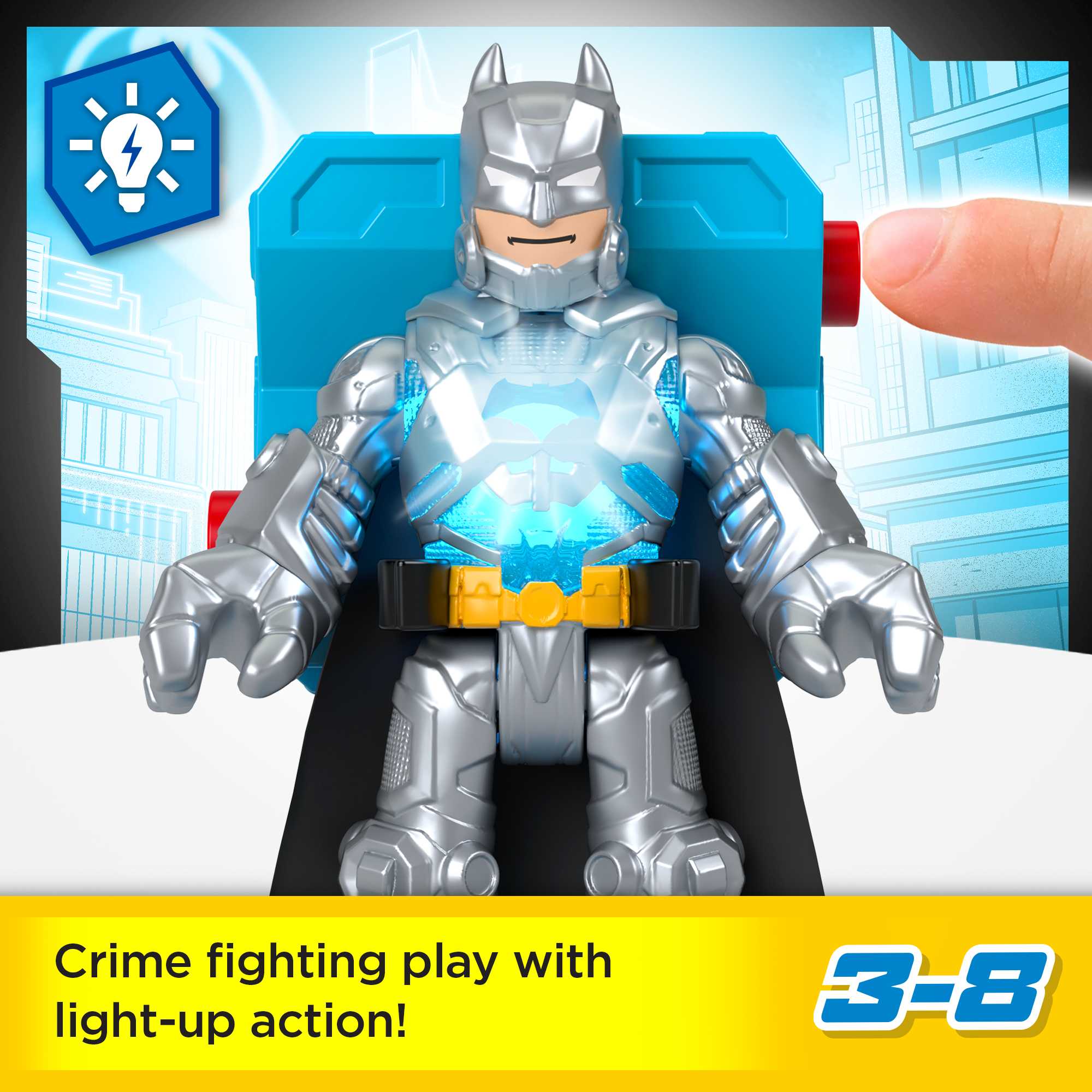 Imaginext DC Super Friends Batman Battle Multipack. 9-Piece Figure Set With Lights For Preschool Kids - Image 2
