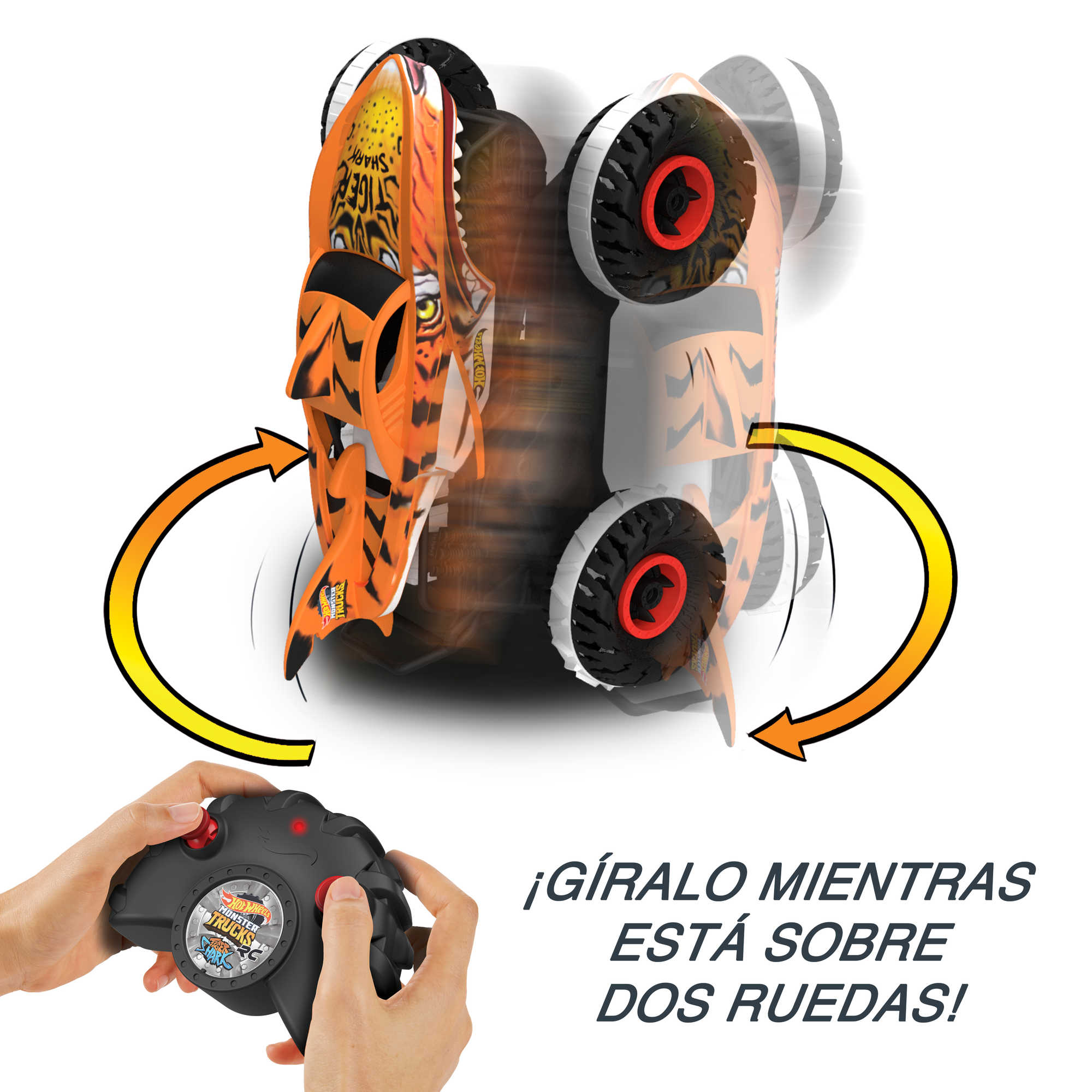 Hot Wheels Monster Trucks Vehículo a Control Remoto Tiger Shark Escala 1:15 - Image 3