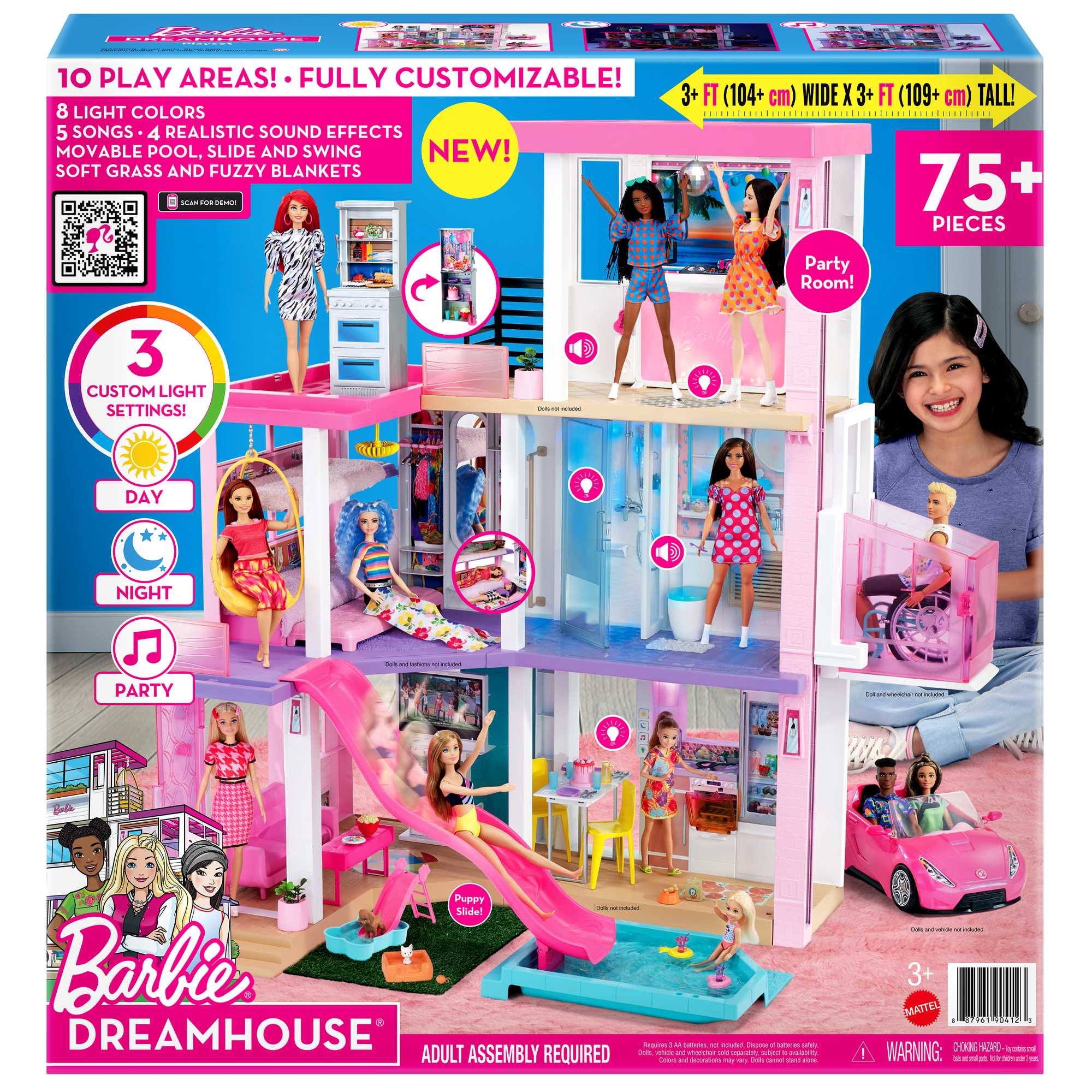 Barbie Dreamhouse Dollhouse With 75+ Accessories & Wheelchair Accessible Elevator. Lights. Sounds. Music - Image 6
