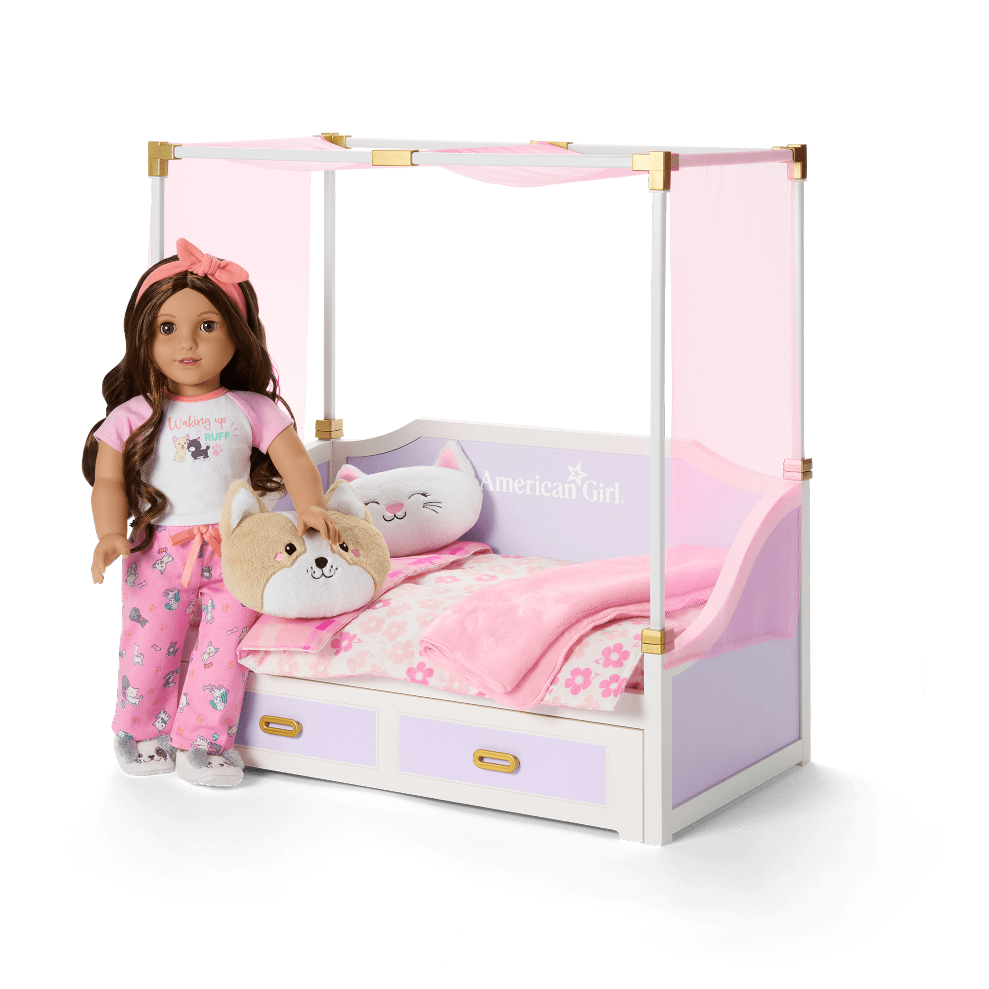 All Set for Sleepovers Canopy Bed for 18-inch Dolls - Image 3