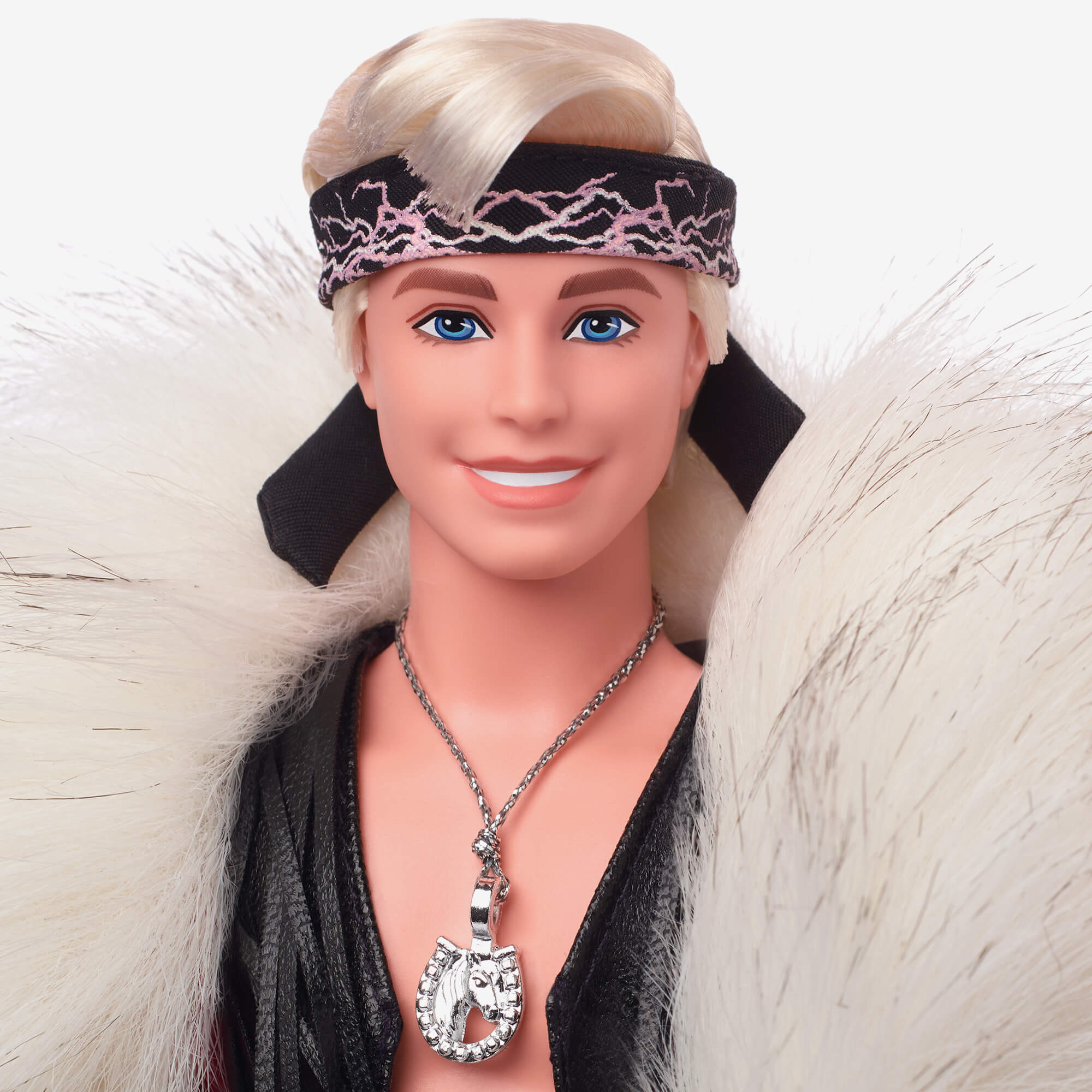 Ken Doll in Faux Fur Coat and Black Fringe Vest – Barbie The Movie - Image 14