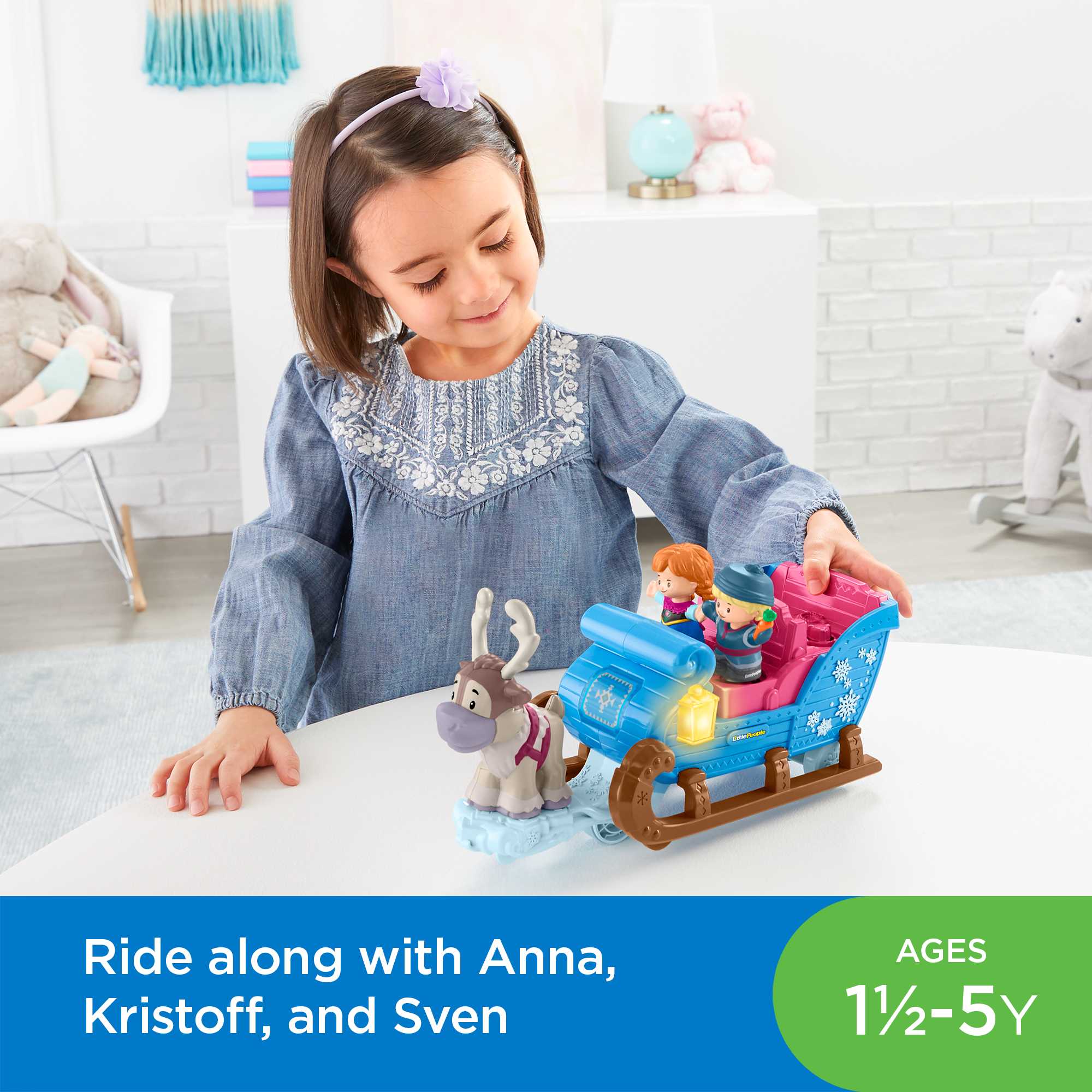 Fisher-Price Disney Frozen Kristoff's Sleigh By Little People - Image 2