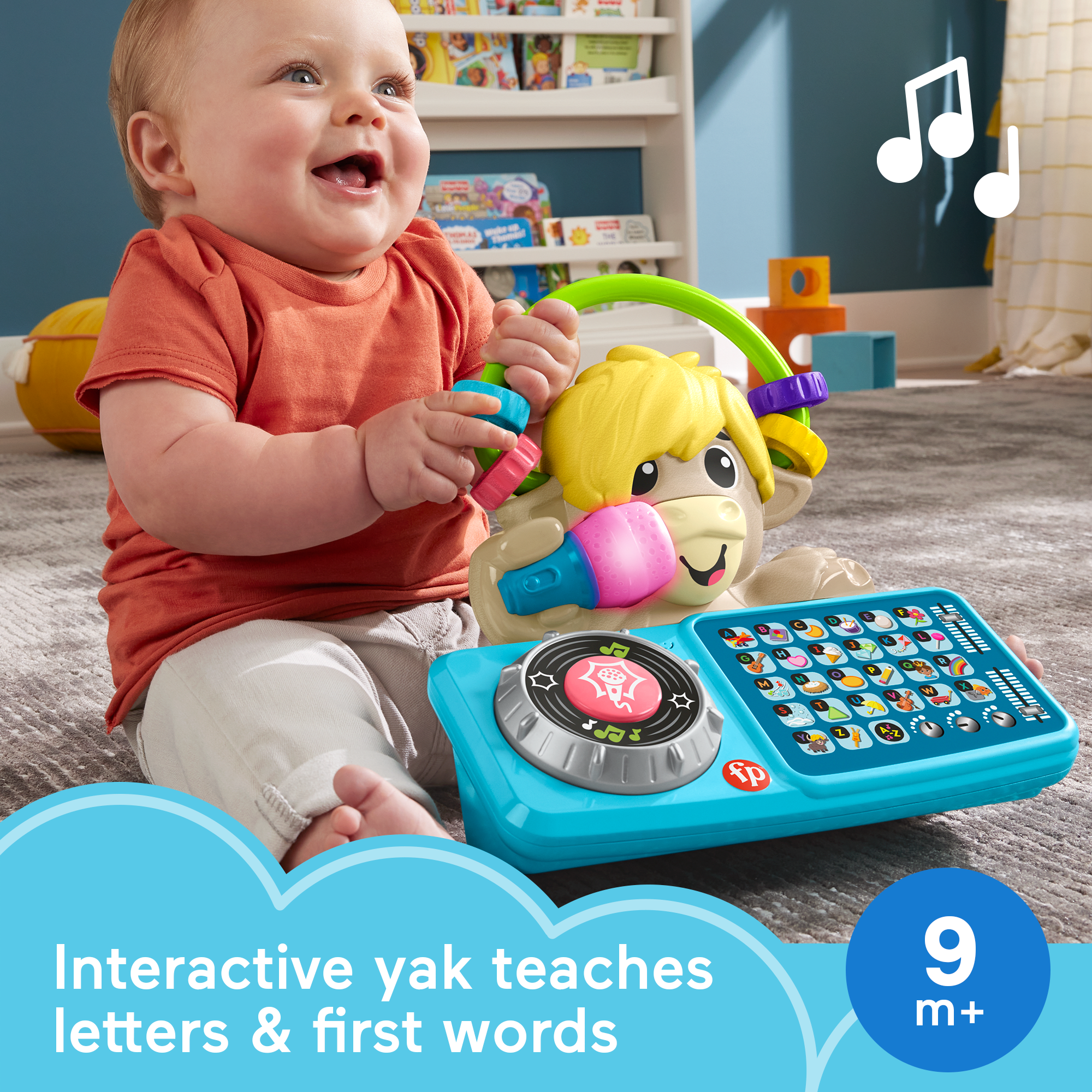 Fisher-Price Link Squad A To Z Yak Baby Learning Toy With Music & Lights - Image 2