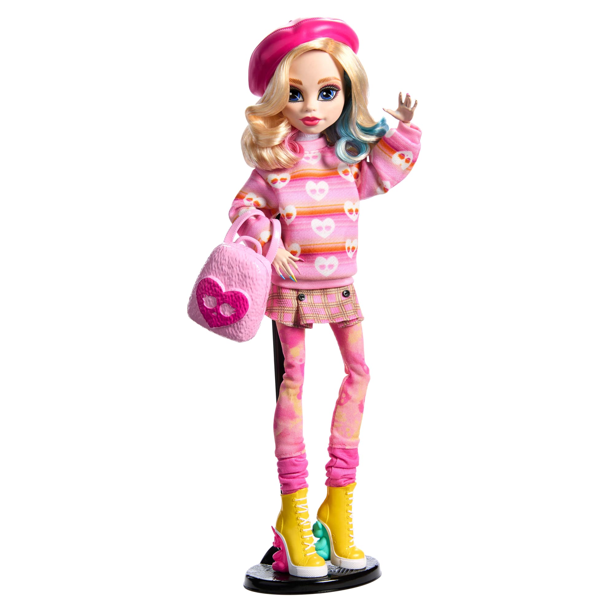 Monster High Wednesday Collectible Doll. Enid Sinclair in Pink Fashion With Accessories - Image 2