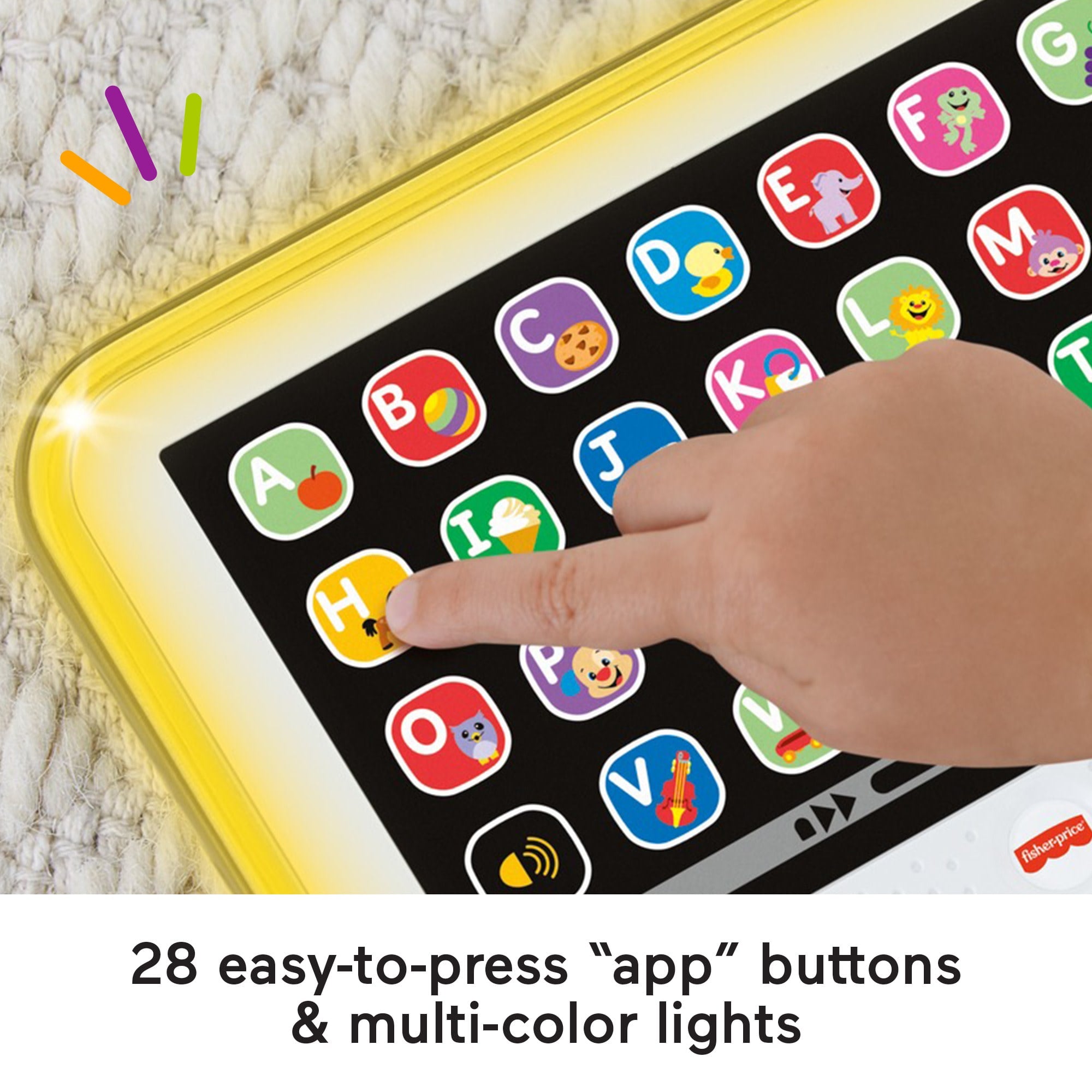 Fisher-Price Laugh & Learn Smart Stages Tablet Toddler Electronic Musical Learning Toy - Image 4