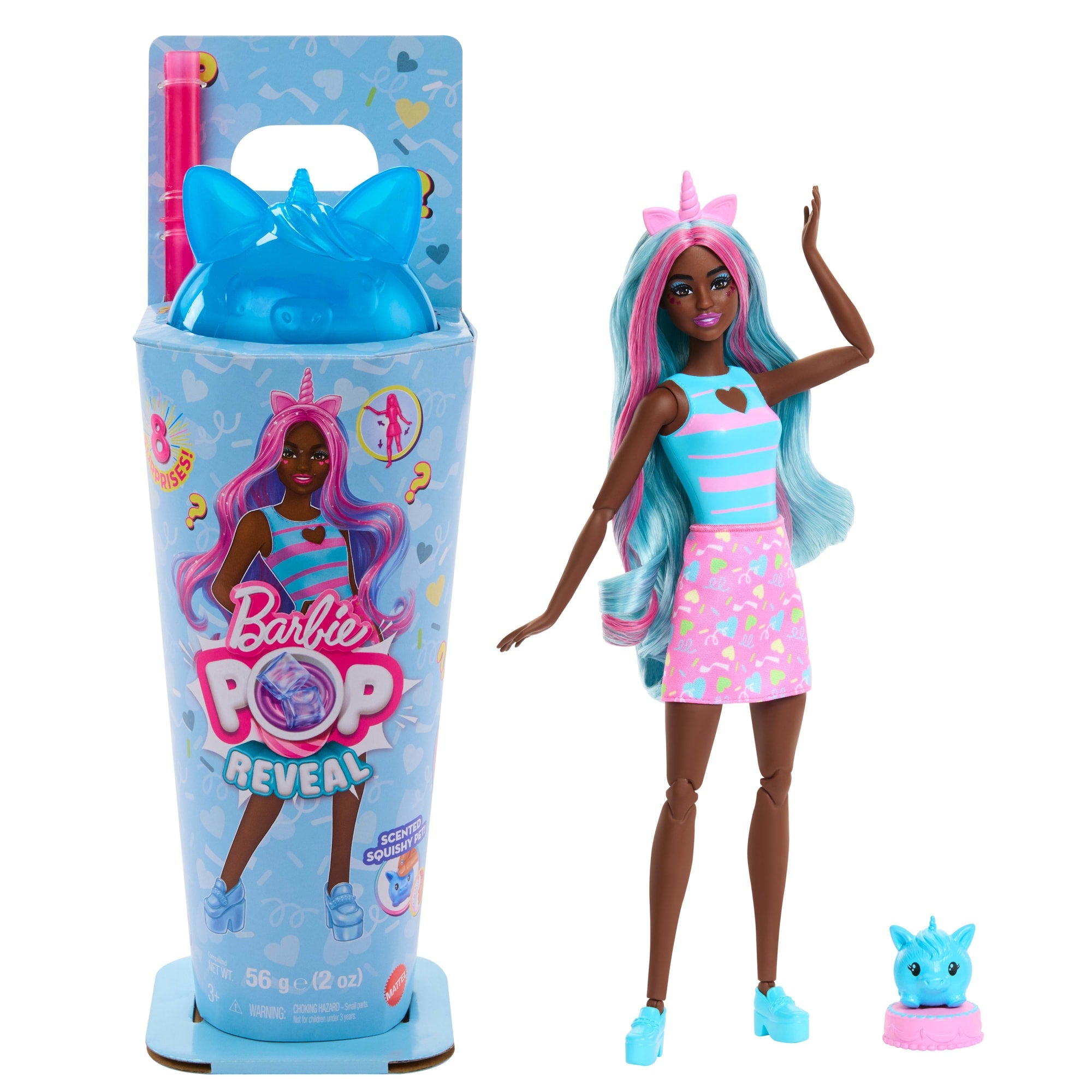 Barbie Pop Reveal Shakes Series Doll & Accessories Set. Scented Sweet Unicorn Fashion Doll