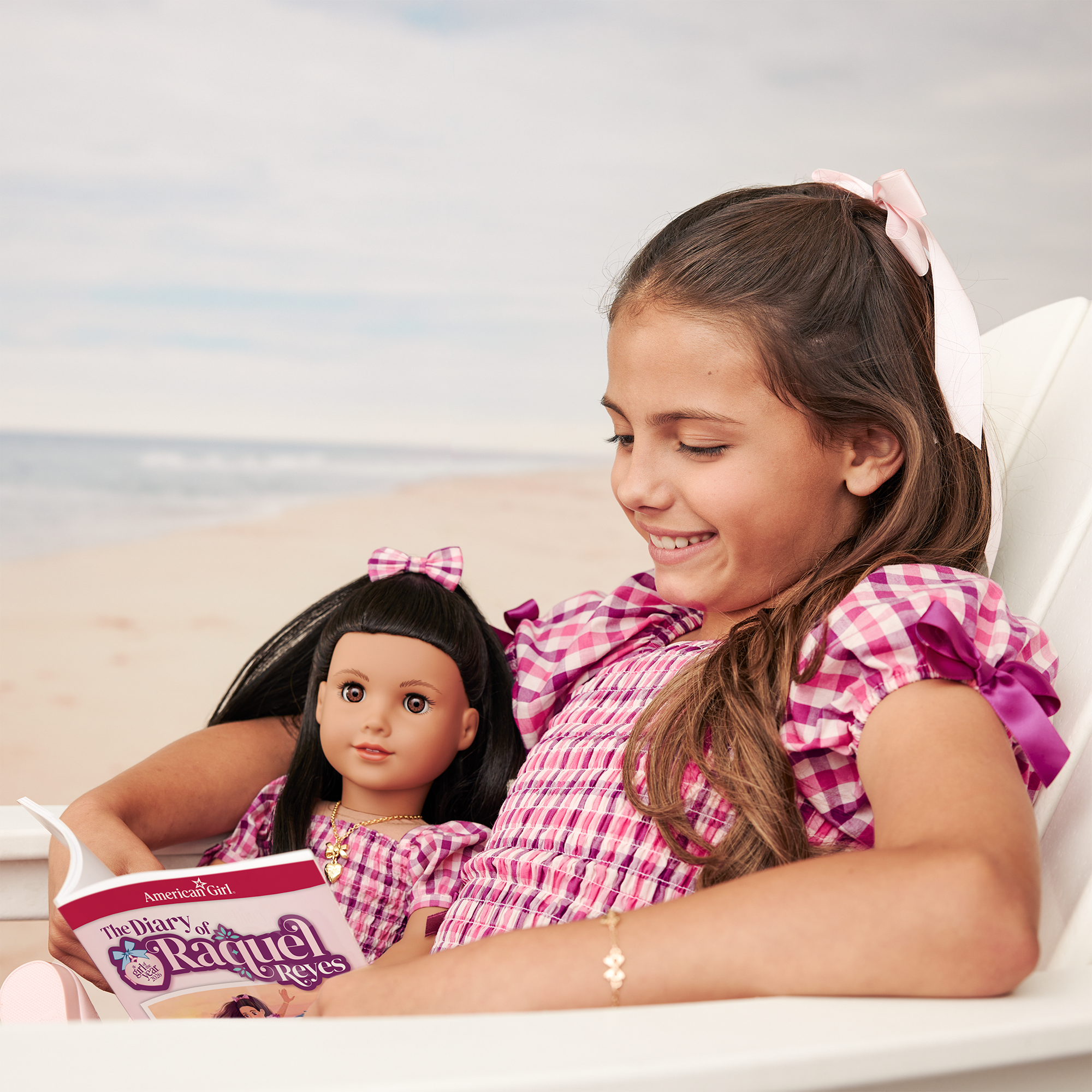Raquel's™ Gingham Ruffle Outfit for Girls & 18-inch Dolls + Raquel Doll (Girl of the Year™ 2026) - Image 12