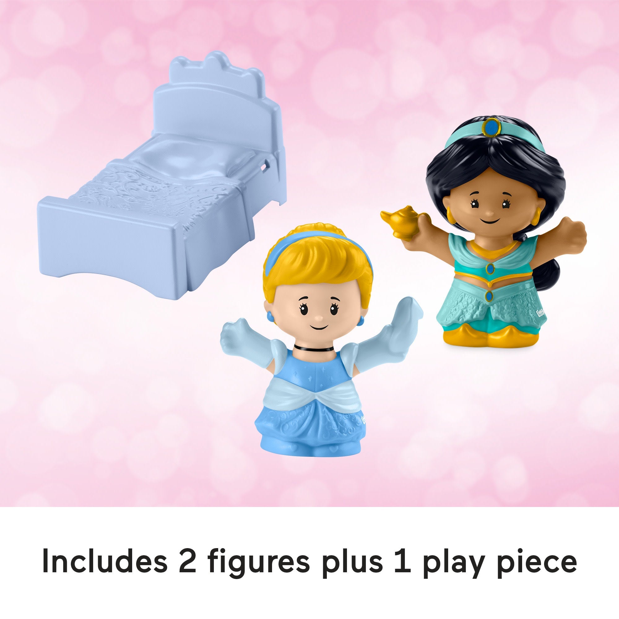 Disney Princess Magical Lights & Dancing Castle Little People Toddler Playset. 2 Figures - Image 5