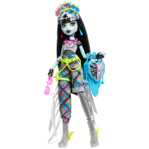Monster High Monster Fest Frankie Stein Fashion Doll With Festival Outfit. Band Poster And Accessories