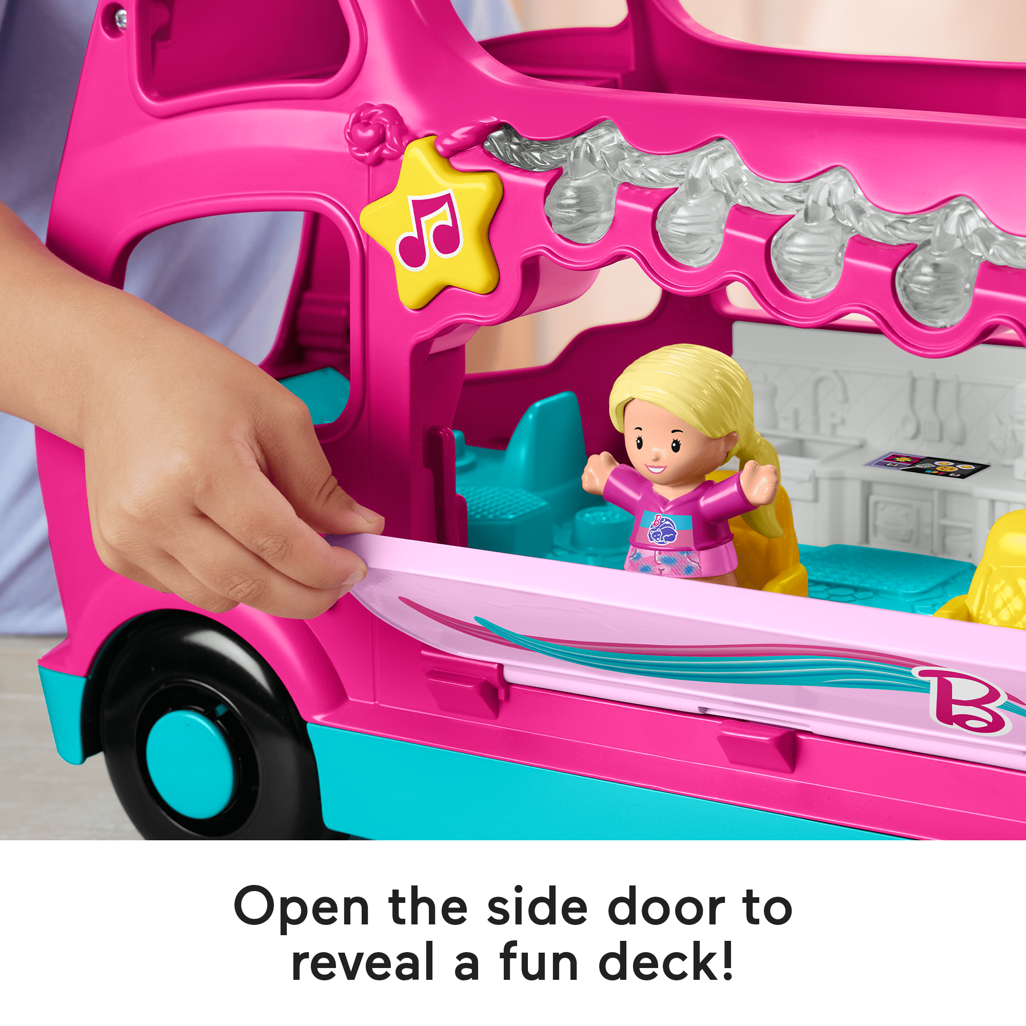 Fisher-Price Little People Barbie Little Dream Camper Rv Playset With Music Lights & 2 Figures - Image 5