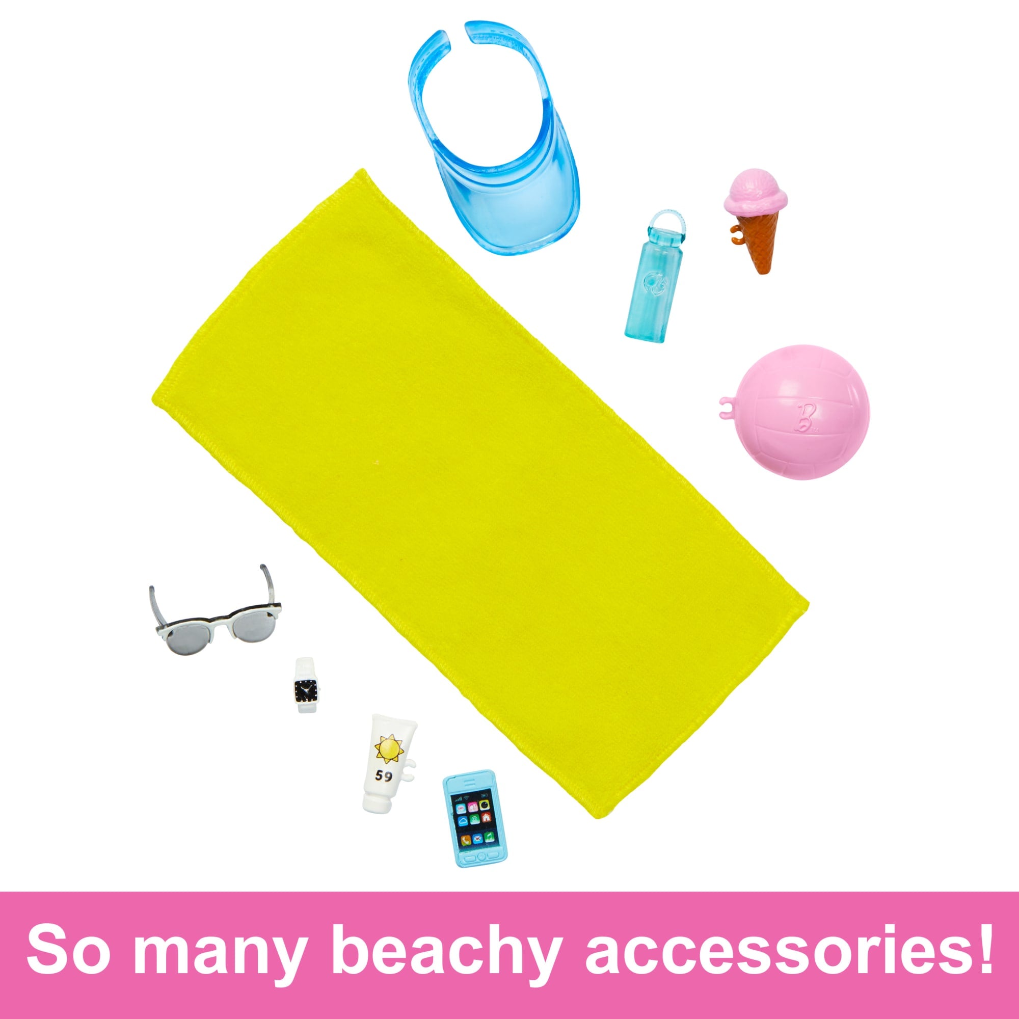 Blonde Ken Doll With Swim Trunks And Beach-Themed Accessories - Image 2