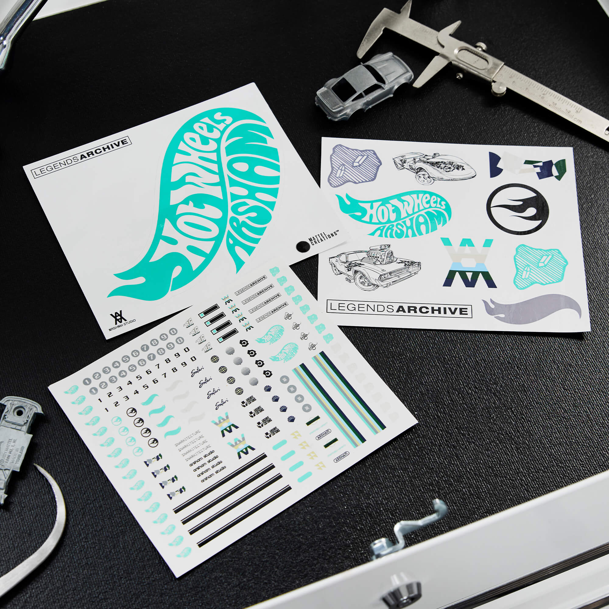 Hot Wheels x Daniel Arsham Patches & Sticker Set - Image 2