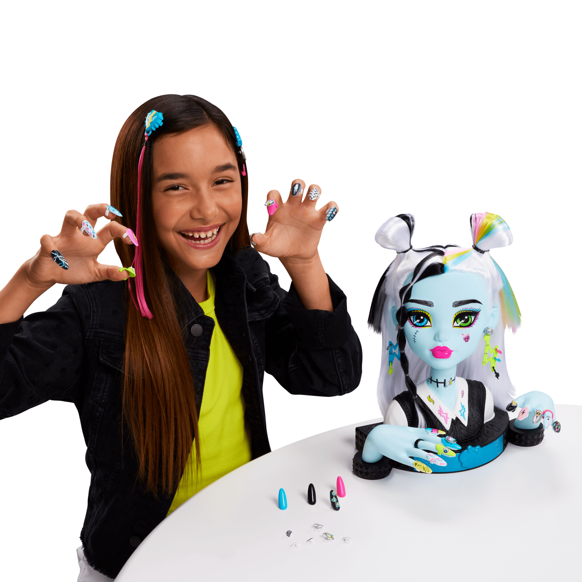 Monster High Tête à Coiffer de Poupée Frankie Stein. 65+ Accessoires - Image 2