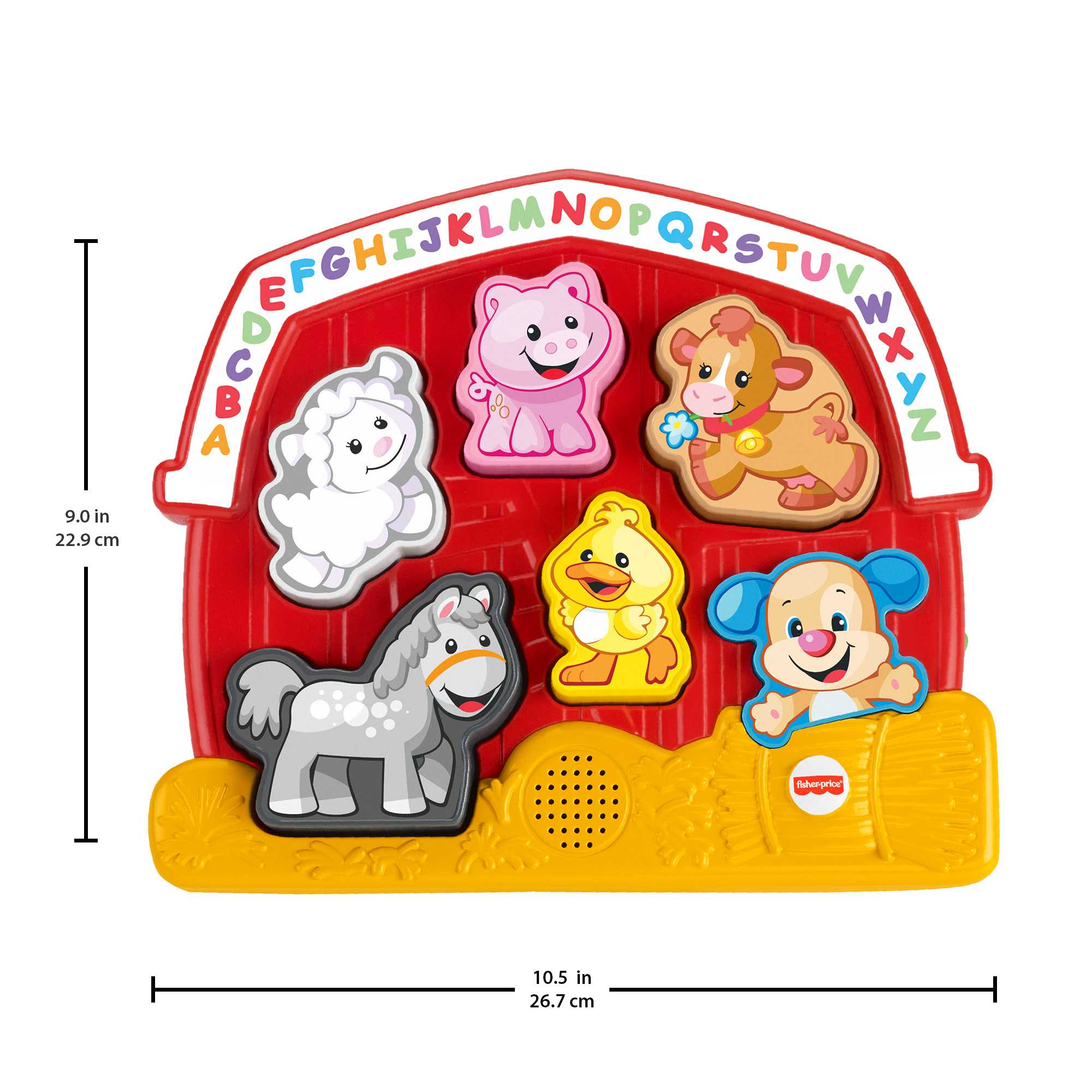 Fisher-Price Laugh & Learn Farm Animal Puzzle Shape Sorting Baby Toy With Music & Sounds - Image 5