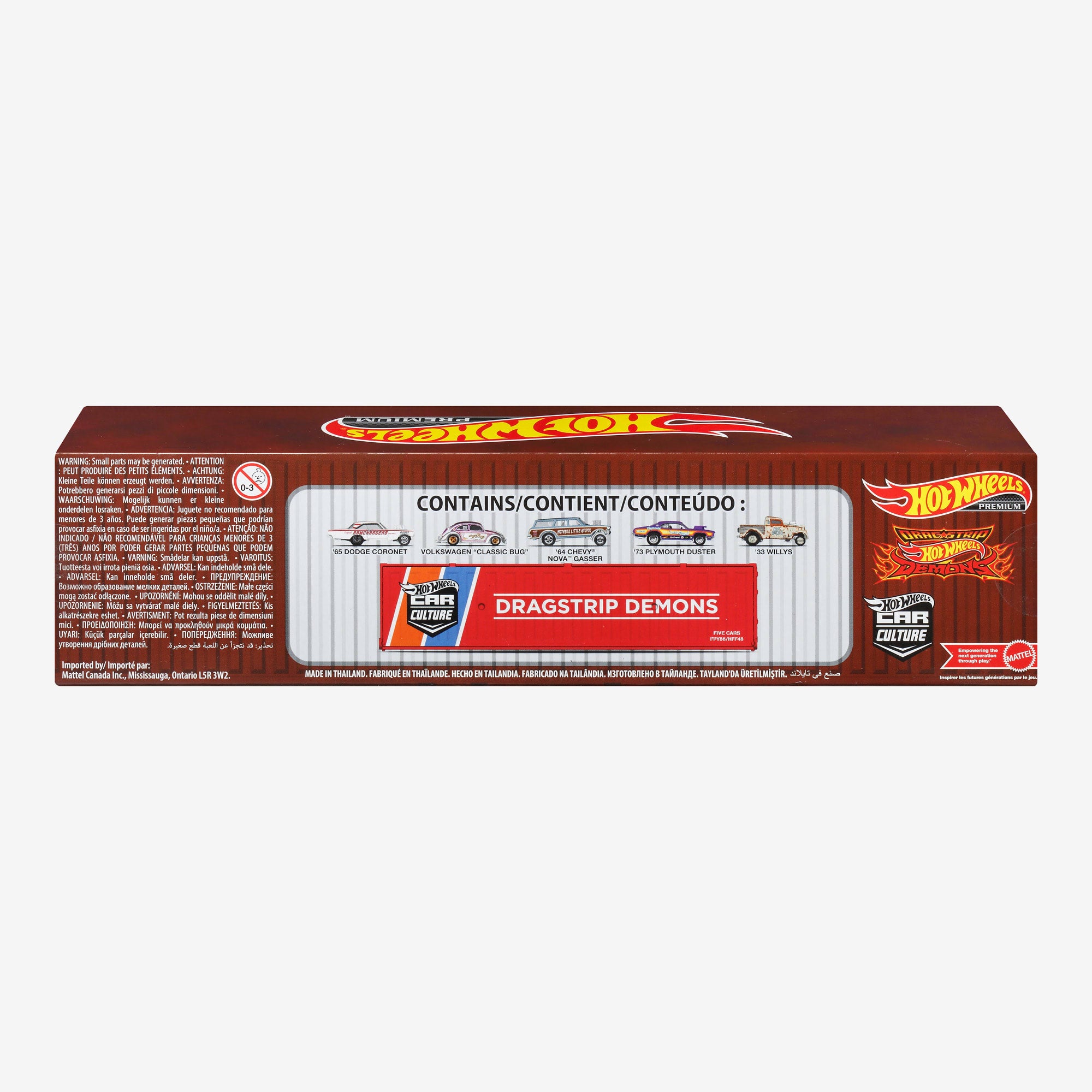 Hot Wheels Premium Car Culture Dragstrip Demons Container Set - Image 5