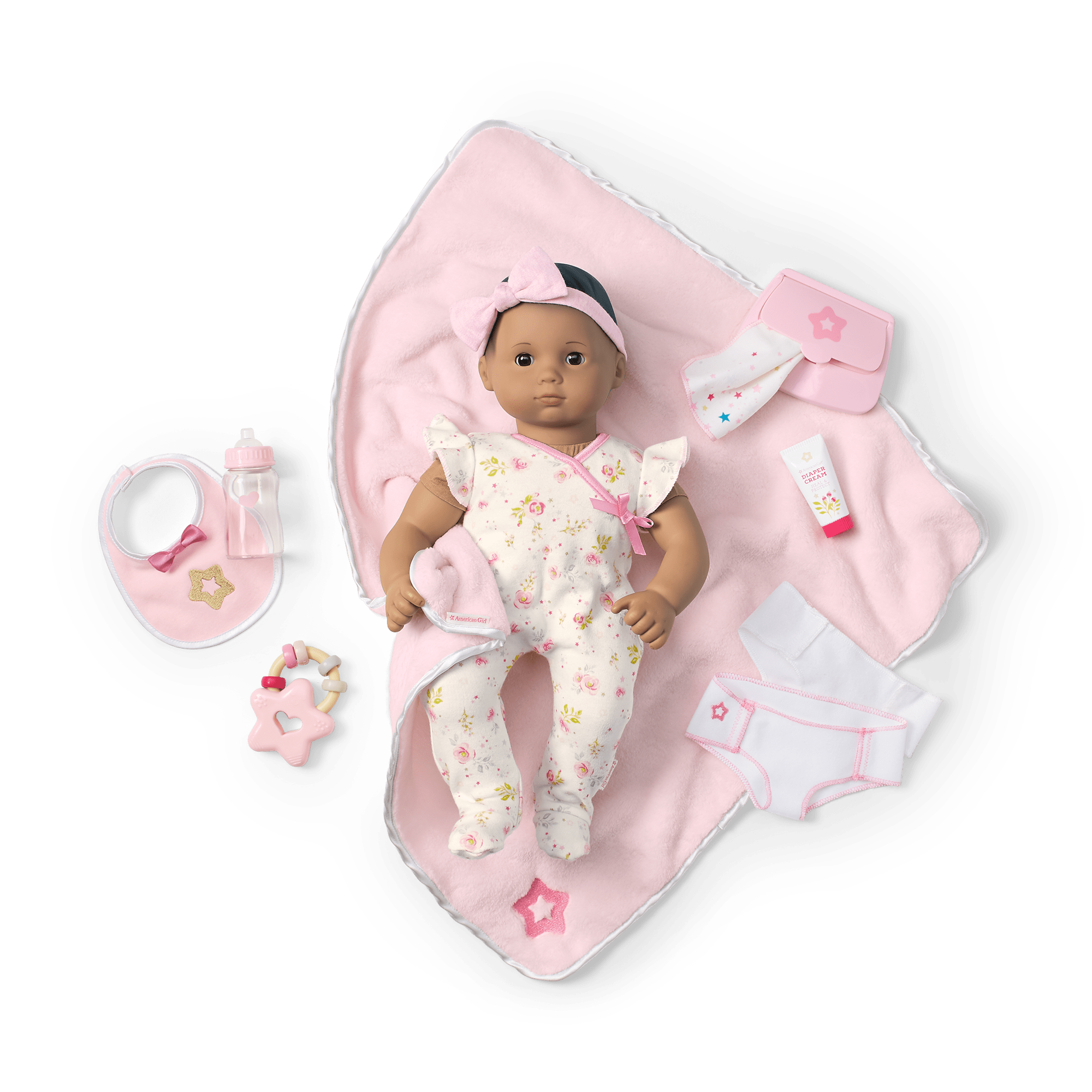 Bitty Baby® Doll #5 with brown hair Care & Play Set - Image 3