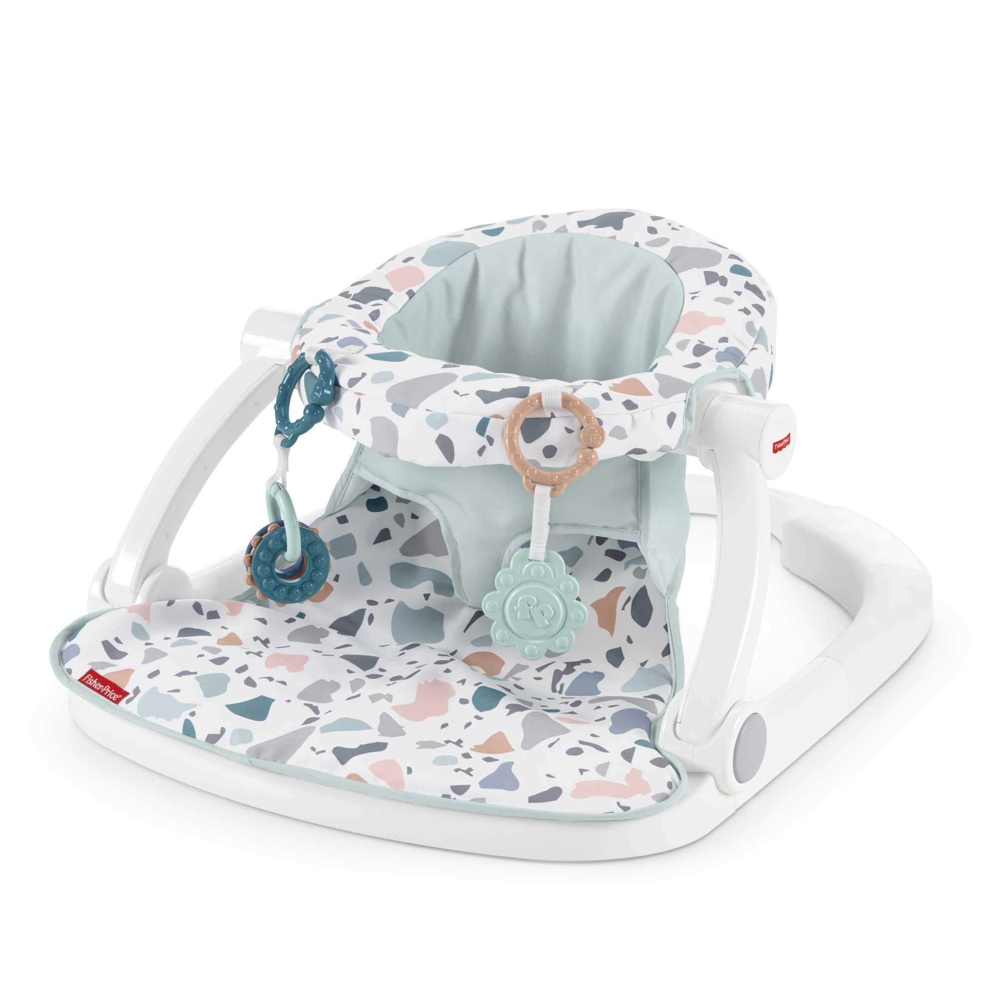 Fisher-Price Sit-Me-Up Floor Seat Portable Baby Chair With Toys. Pacific Pebble - Image 3