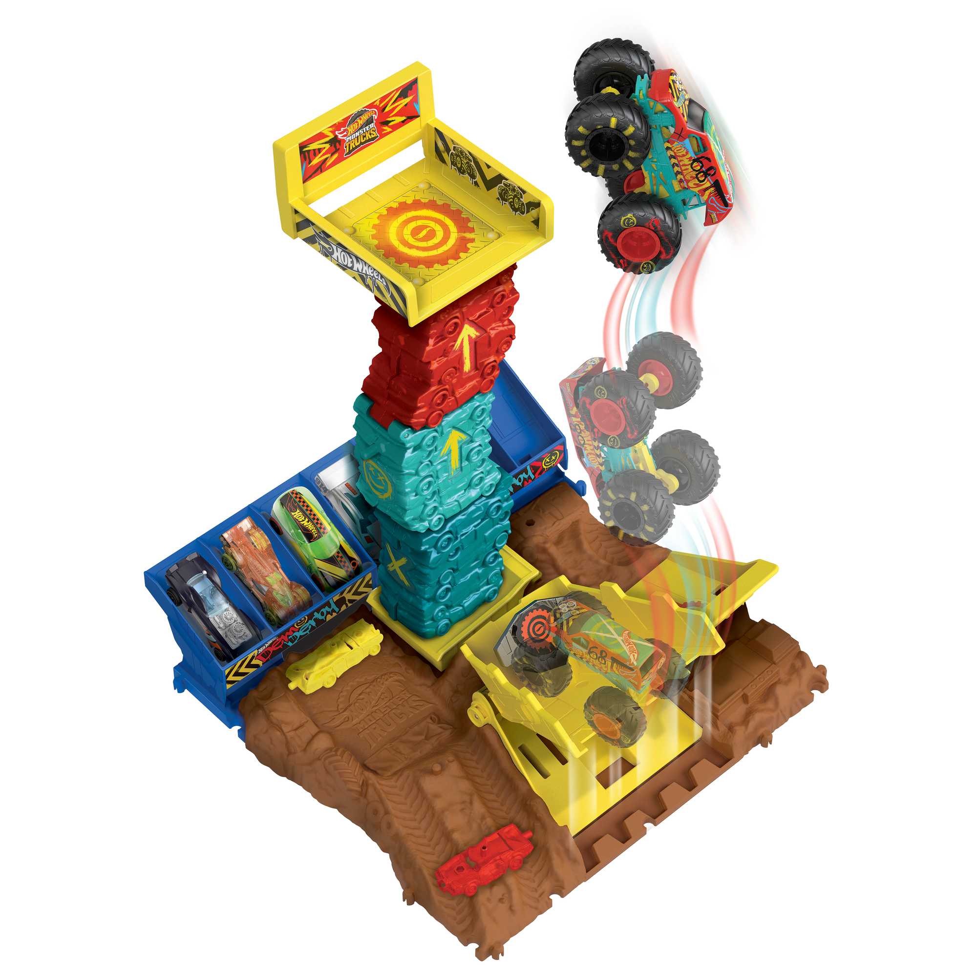Hot Wheels Monster Trucks. Arena Smashers Demo Derby Car Jump Challenge - Image 4