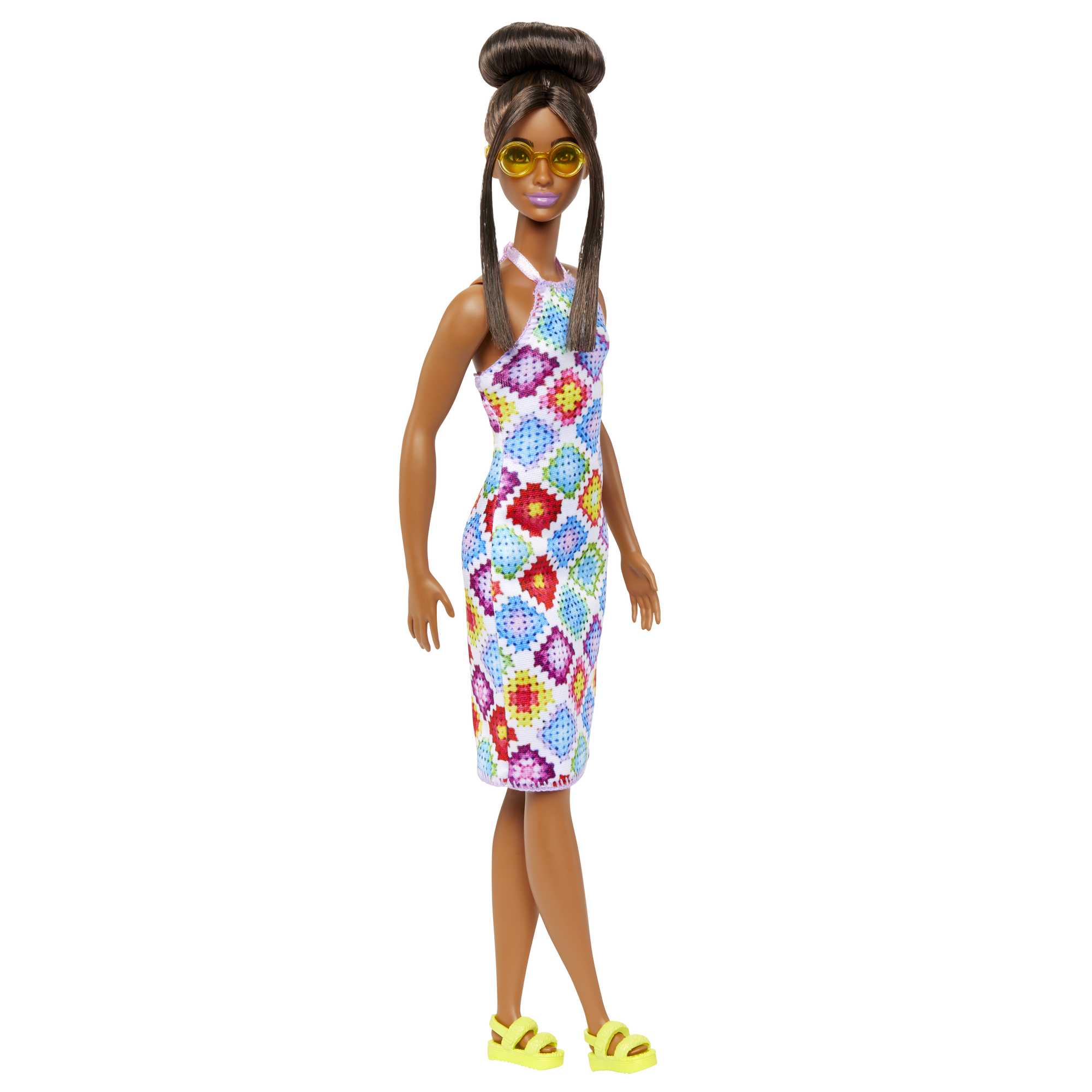 Barbie Fashionistas Doll #210 With Bun And Crochet Halter Dress - Image 6