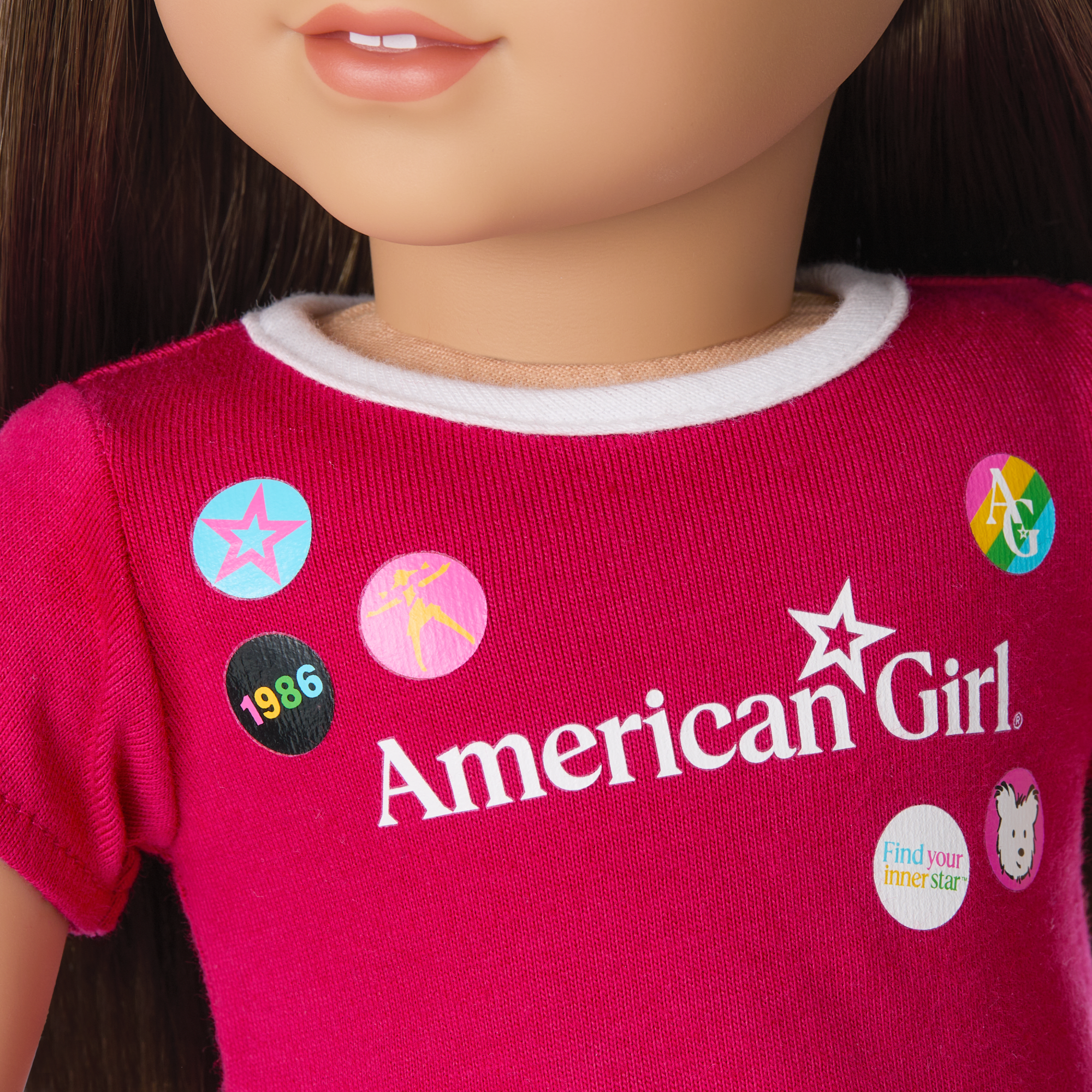 Matching AG™ Grin Pins Ringer Tee Set for Girls & 18-inch Dolls - Image 6