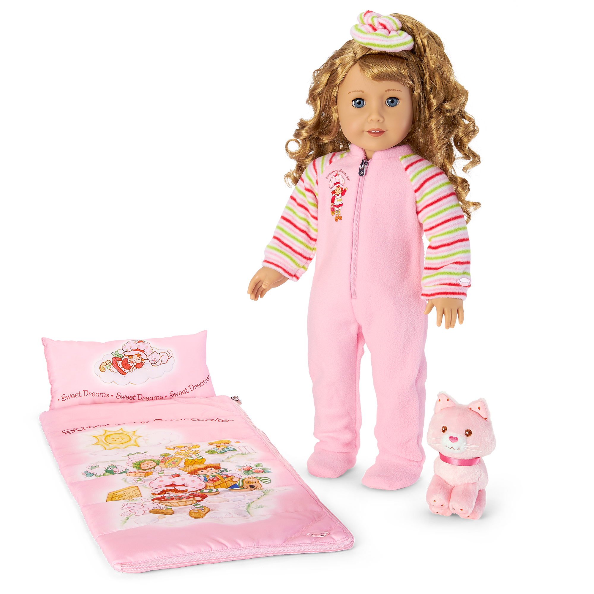 Courtney's™ Strawberry Shortcake™ Sleeping Bag & PJs for 18-inch Dolls (Historical Characters) - Image 2