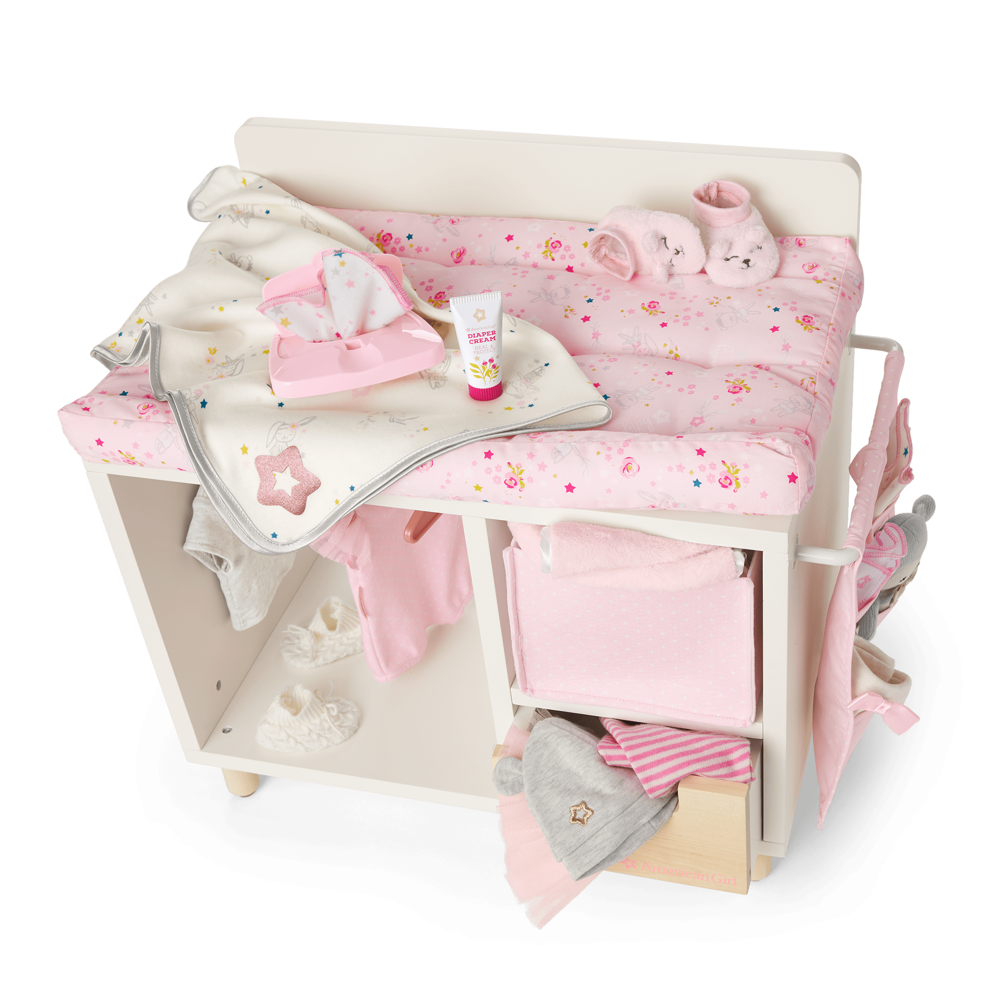Dots & Blooms Changing Table with Storage - Image 3